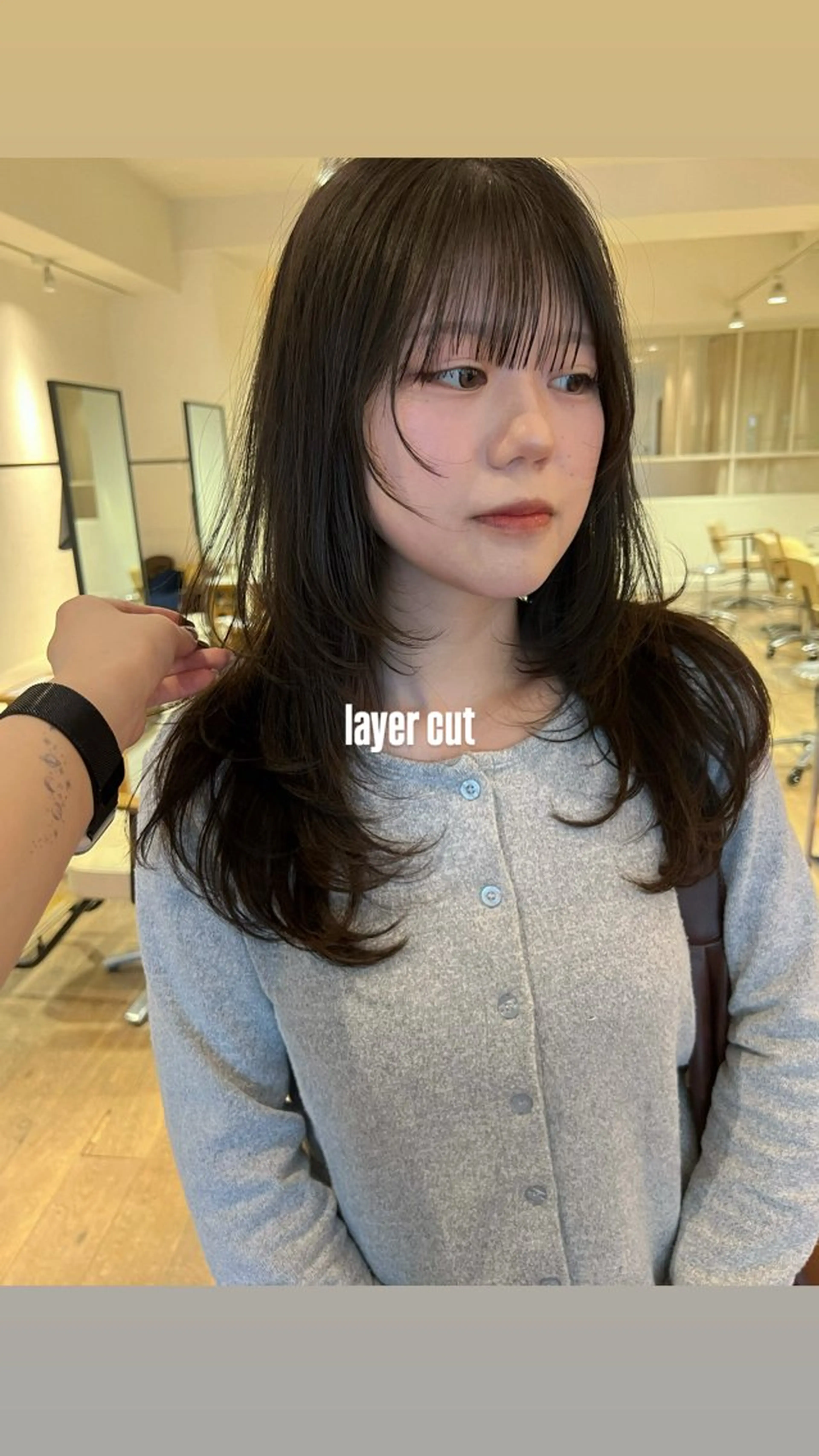 セミロング KNACK/天王寺 美容室/レイヤーのヘアスタイル