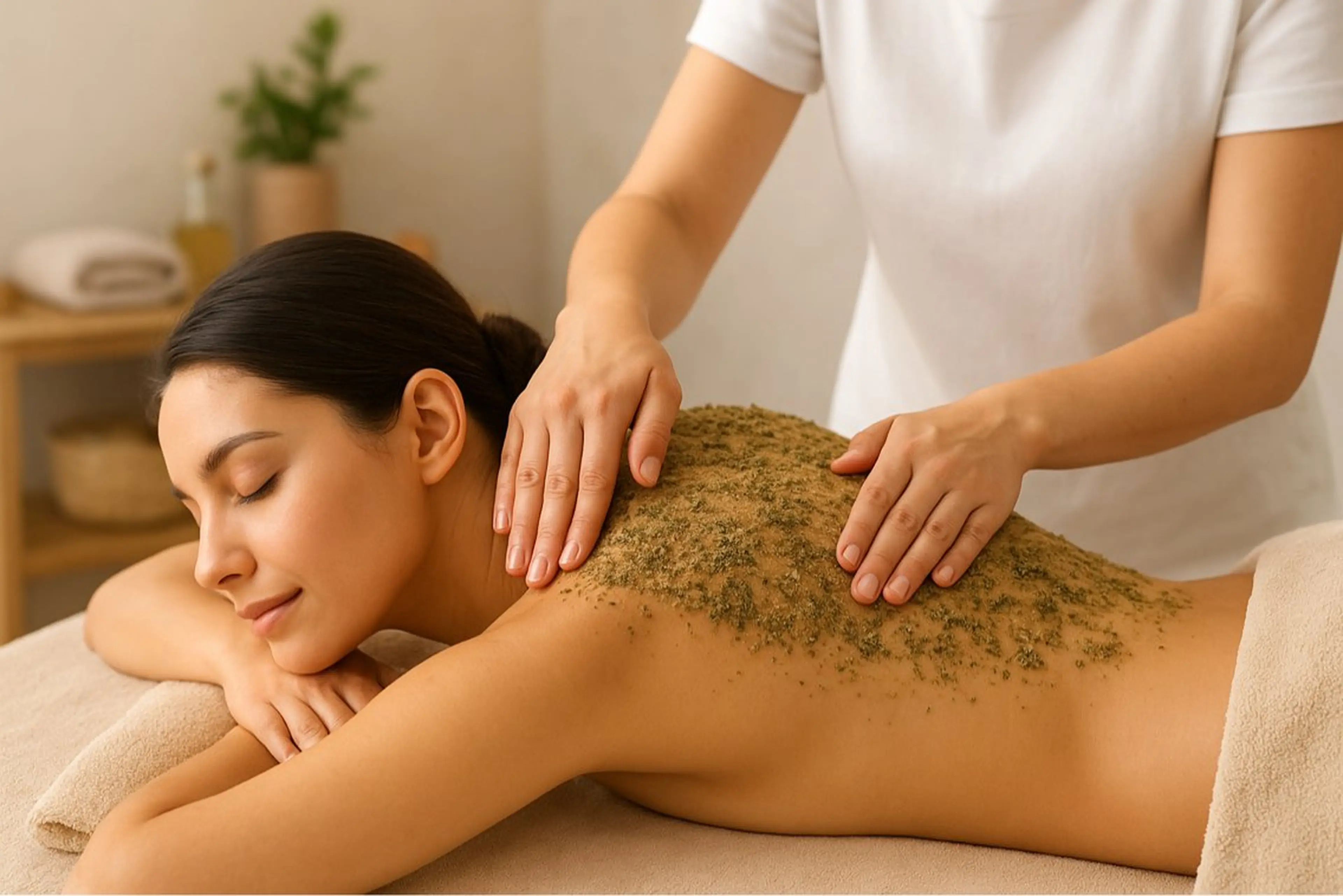 【剥離あり・毛孔性苔癬】針100%🌿ハーブピーリングモニター（背中上部）の写真