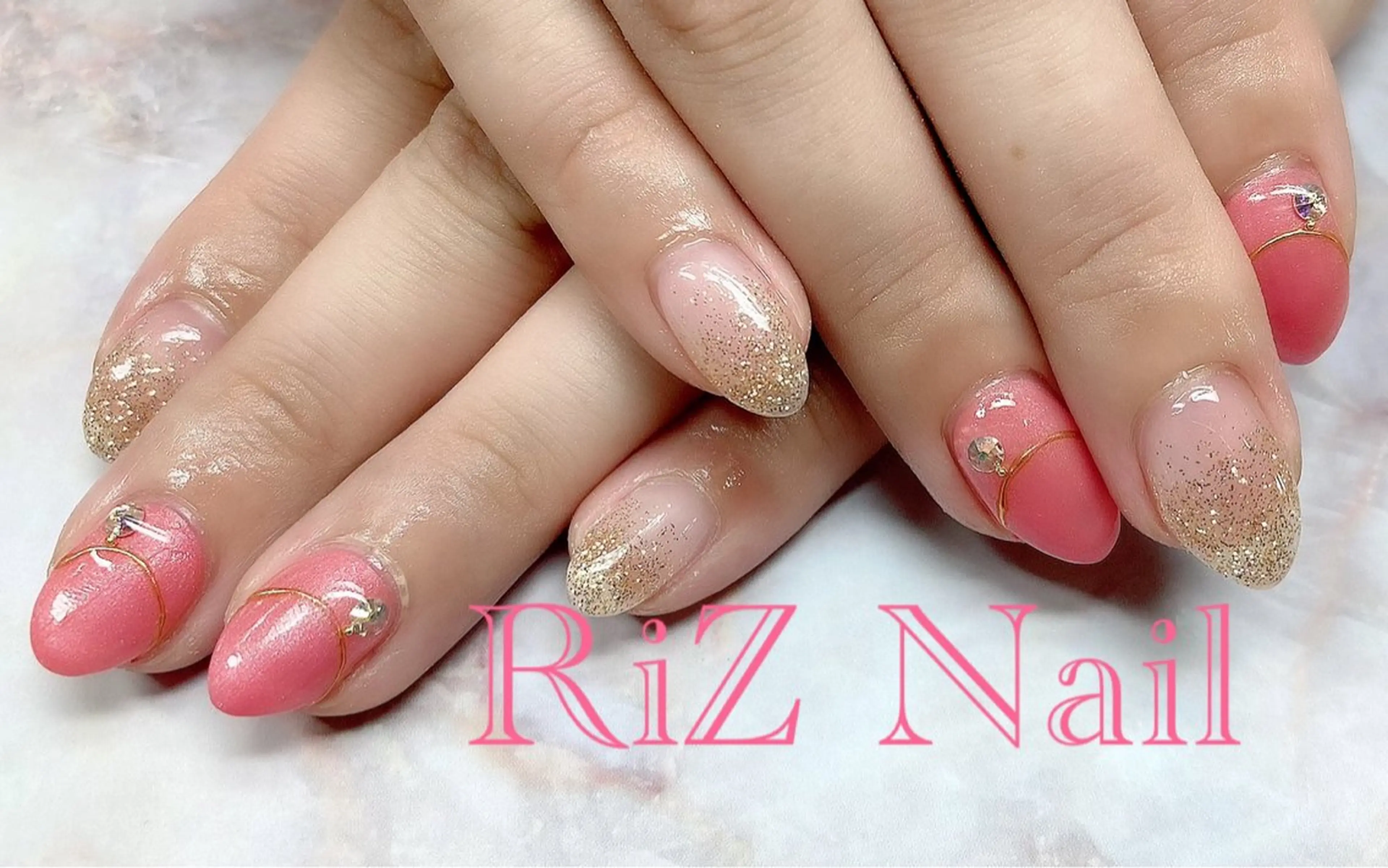 ネイル アートネイル オフィスネイル RiZ nail salonのネイルデザイン