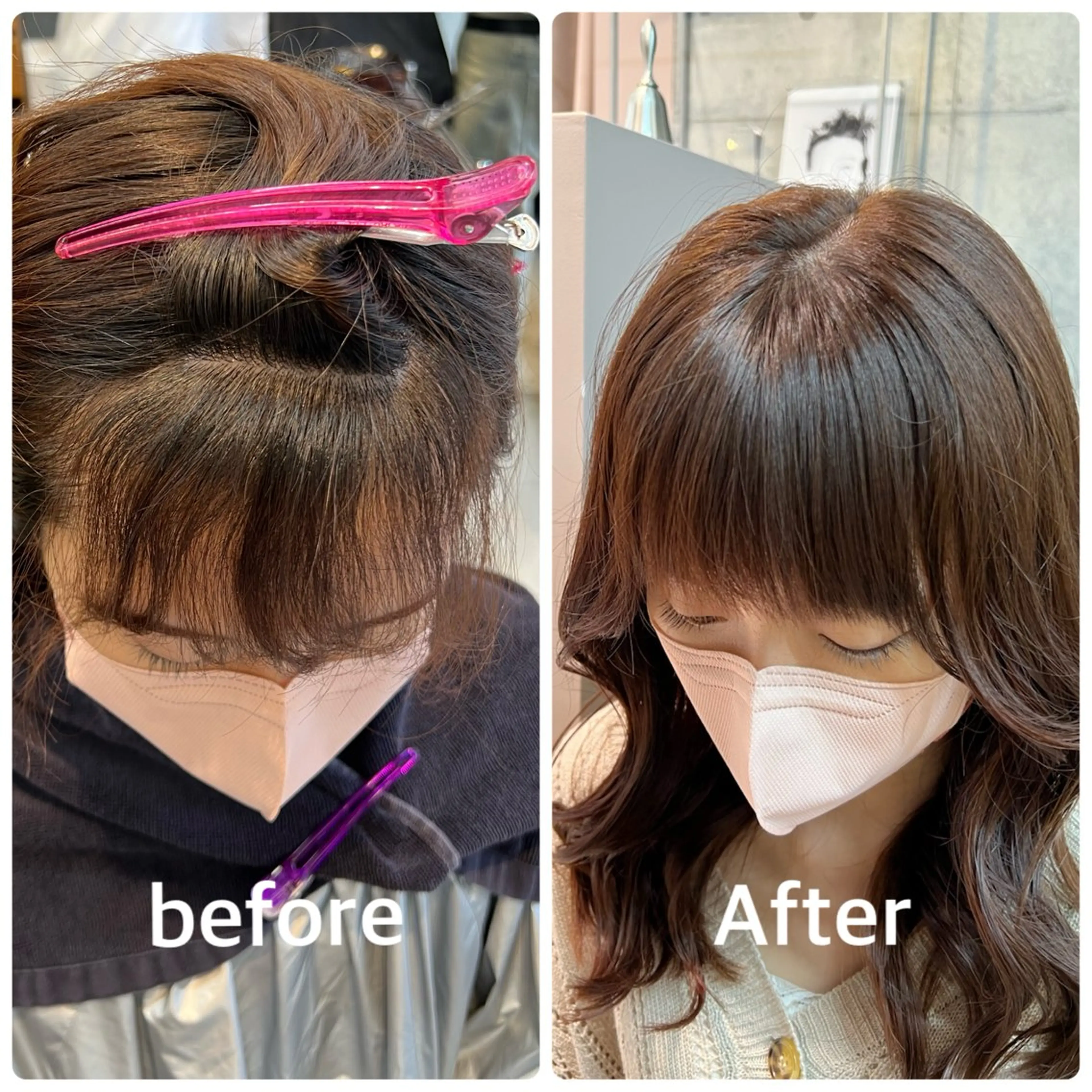 ロング パーマ ストレートパーマ カット パーマ カコ/レイヤーカット ヘアアレンジのヘアスタイル