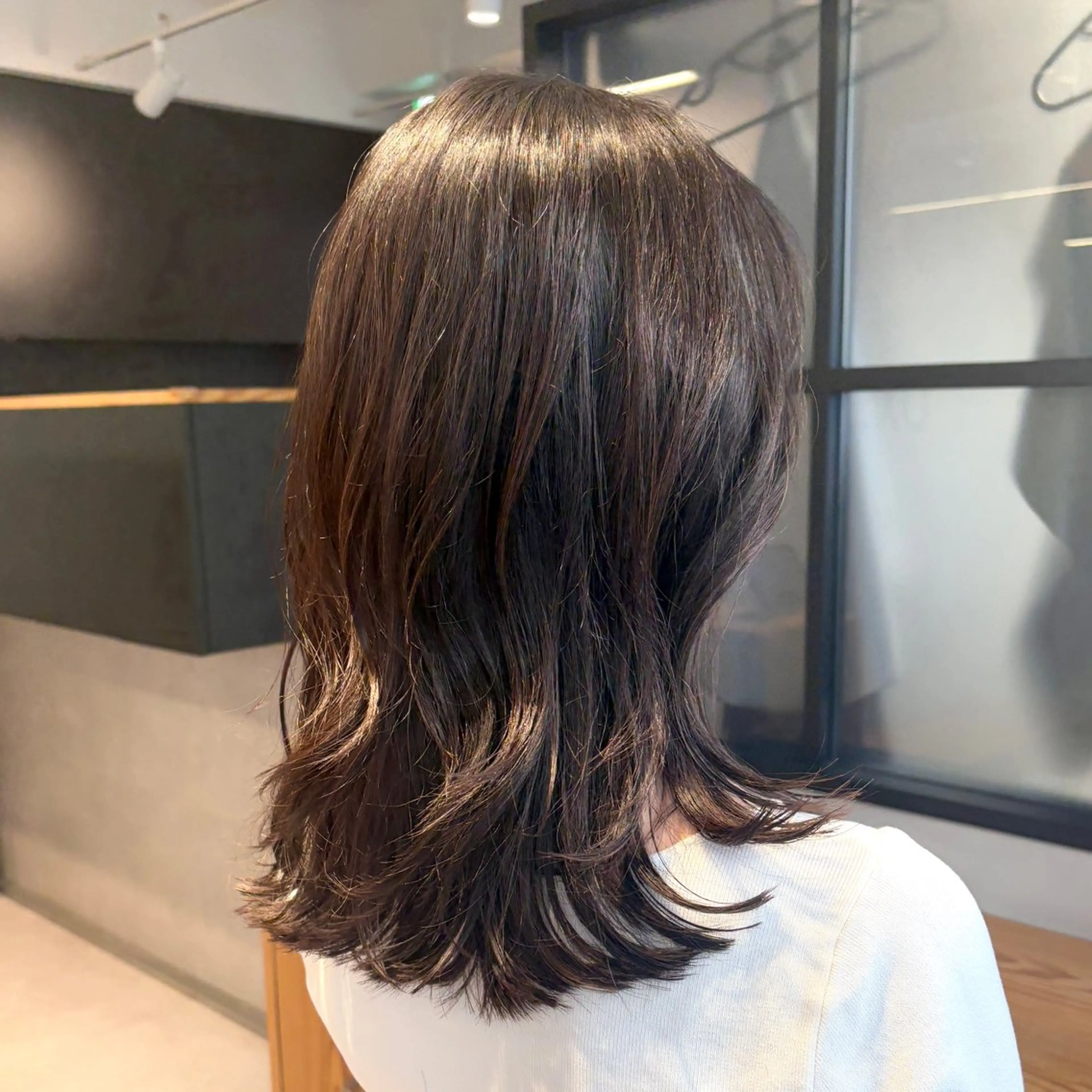 セミロング カラー ハイライトカラー ハイライト ヘアカラー トリートメント DX SHARE SALON所属・matka白髪ぼかし 大人ヘア/KEIKOのヘアスタイル