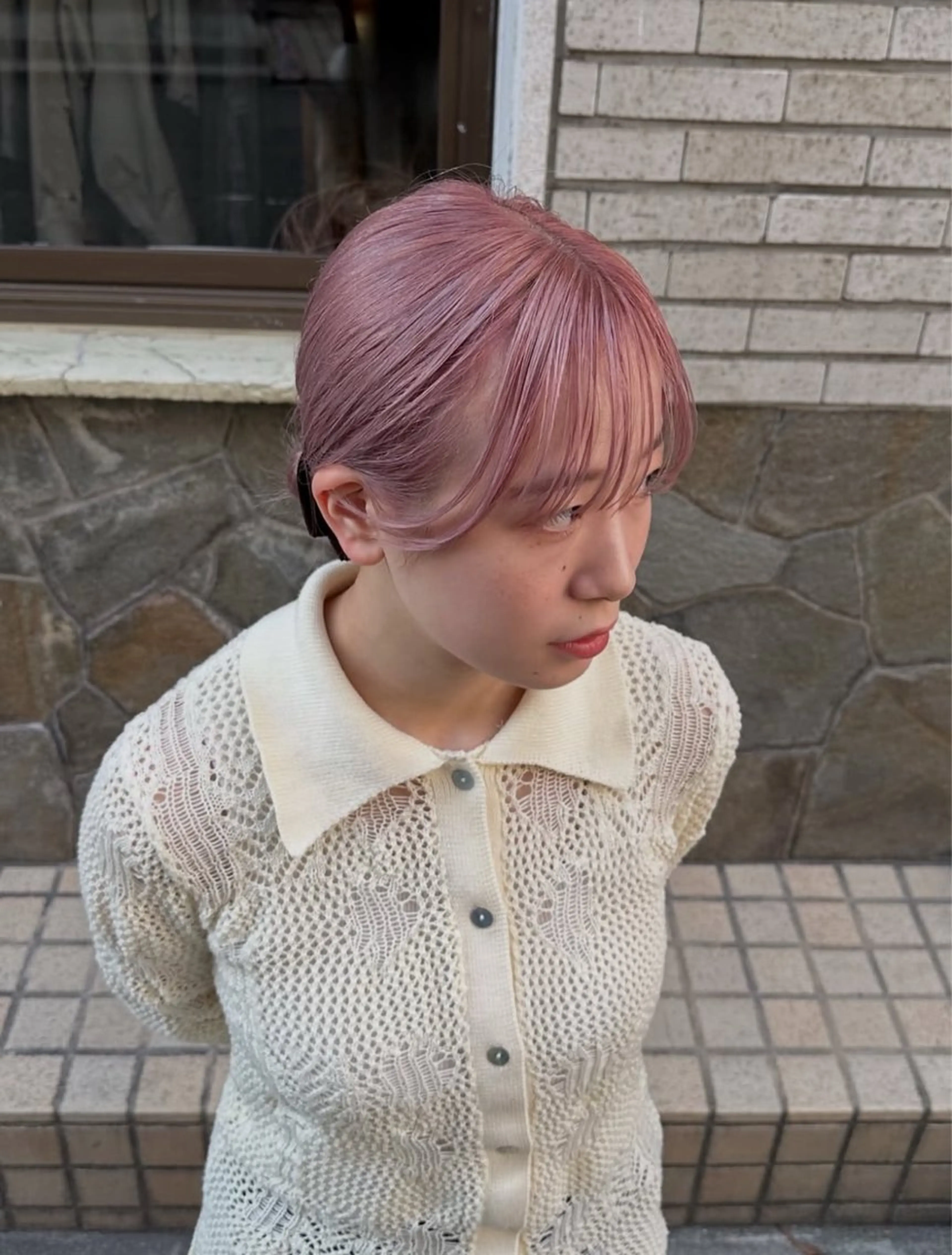 ミディアム カラー ヘアアレンジ ヘアカラー トリートメント 坂本 圭太朗のヘアスタイル