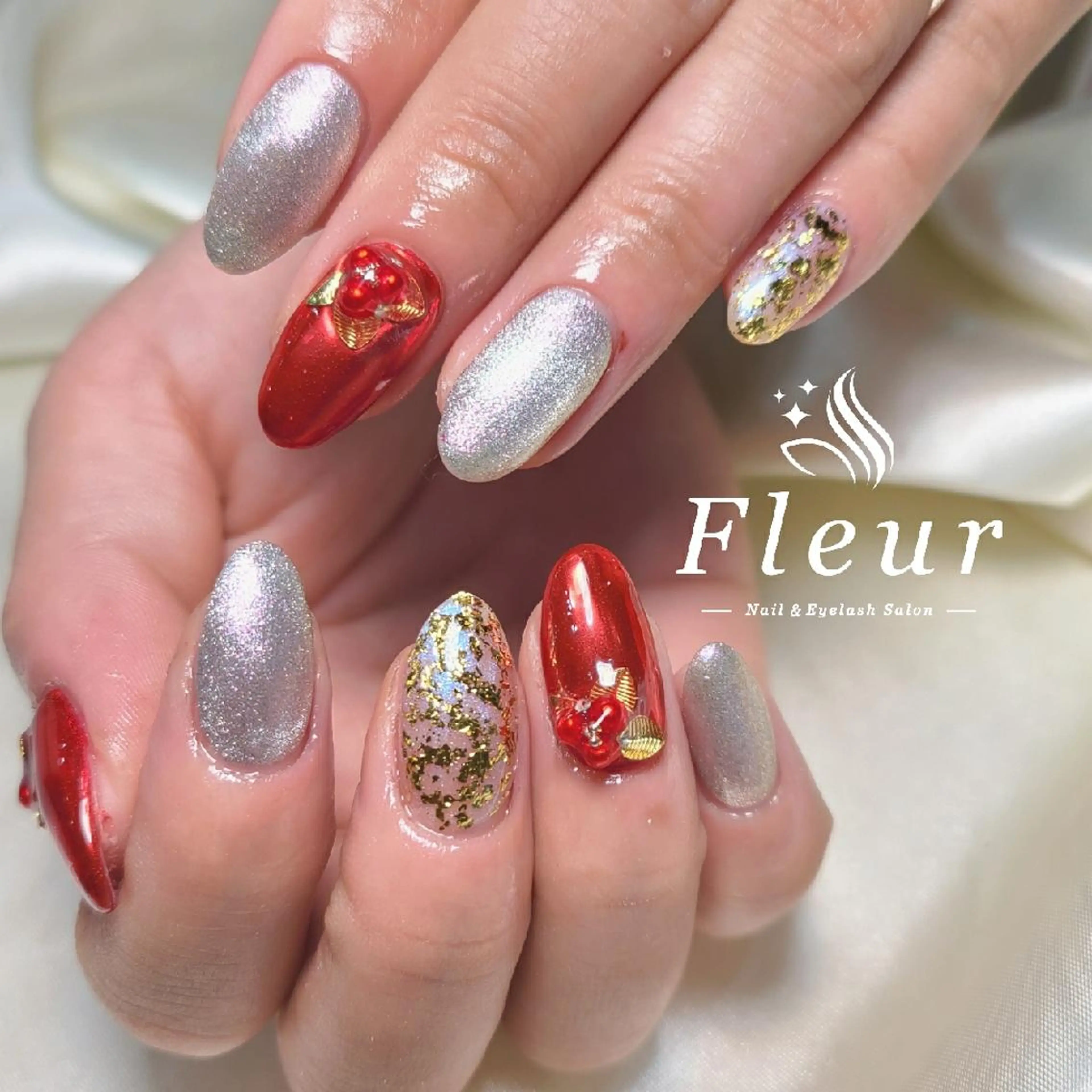 ネイル 冬ネイル クリスマス nail&eye ♡Fleur♡のネイルデザイン