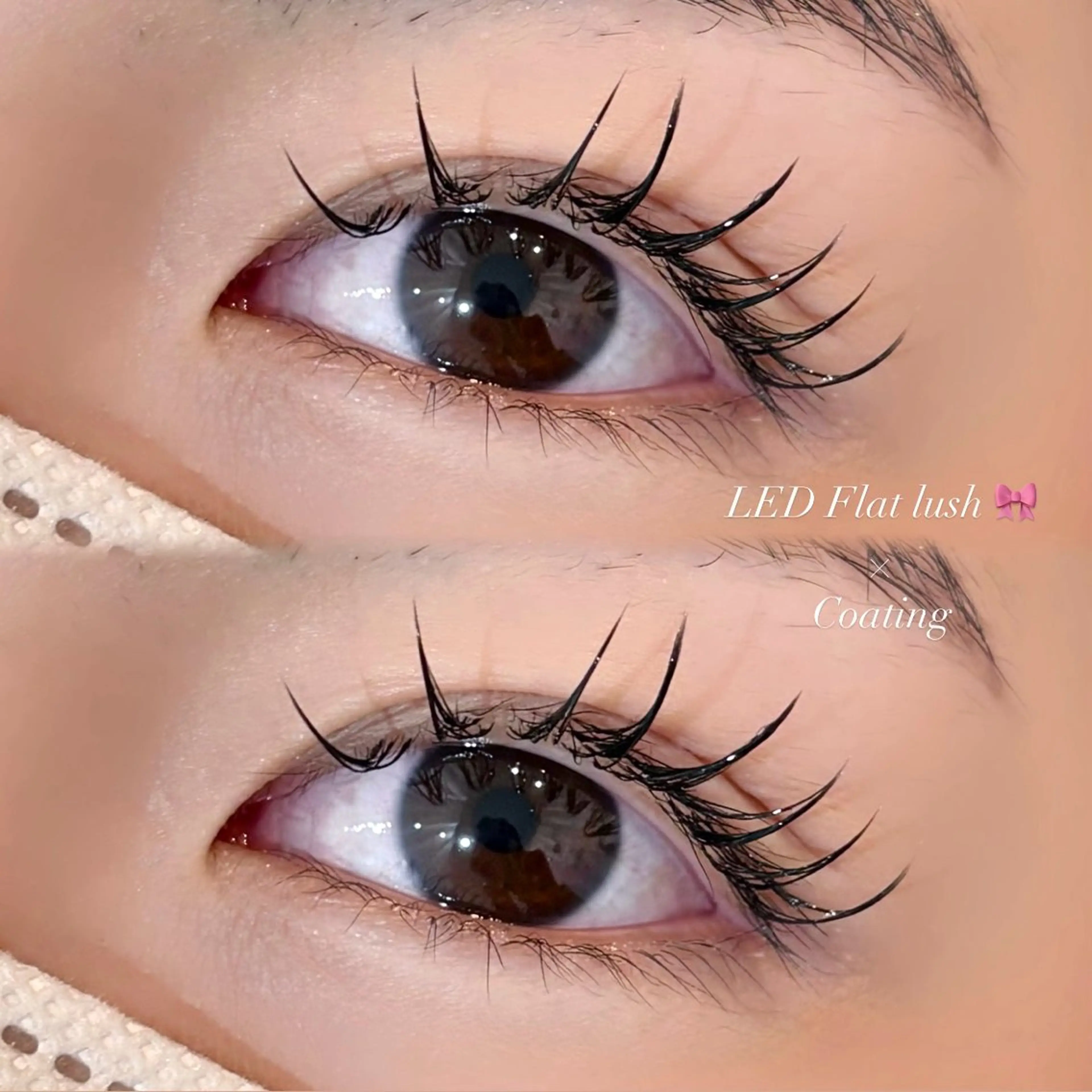 マツエク・マツパ 束感まつ毛 キュート フラットラッシュ EYELA 小築🐈‍⬛🤍のマツエク・マツパデザイン