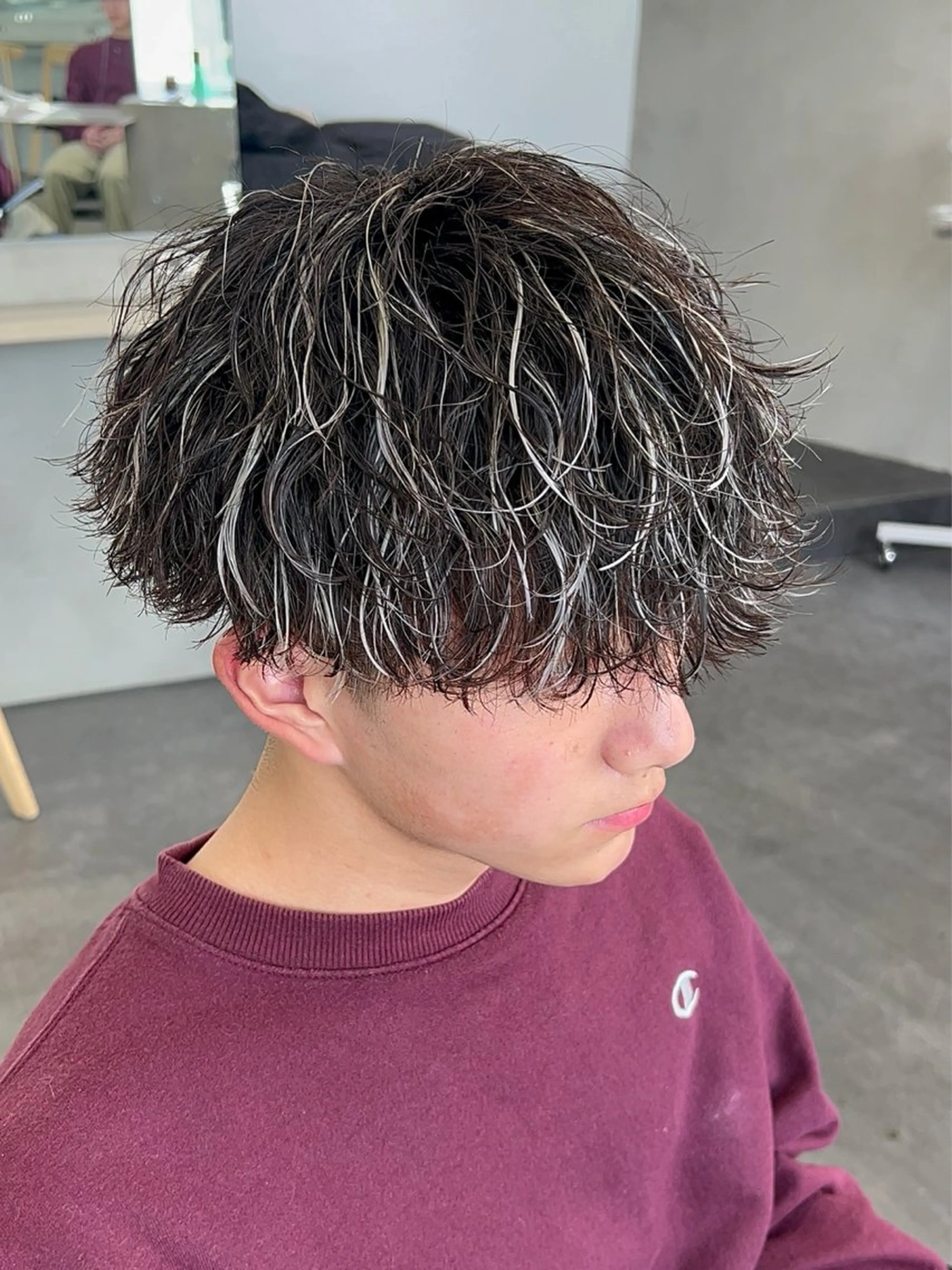 カラー パーマ メンズ カット ヘアカラー パーマ 藤平海音/fifth PARKのヘアスタイル