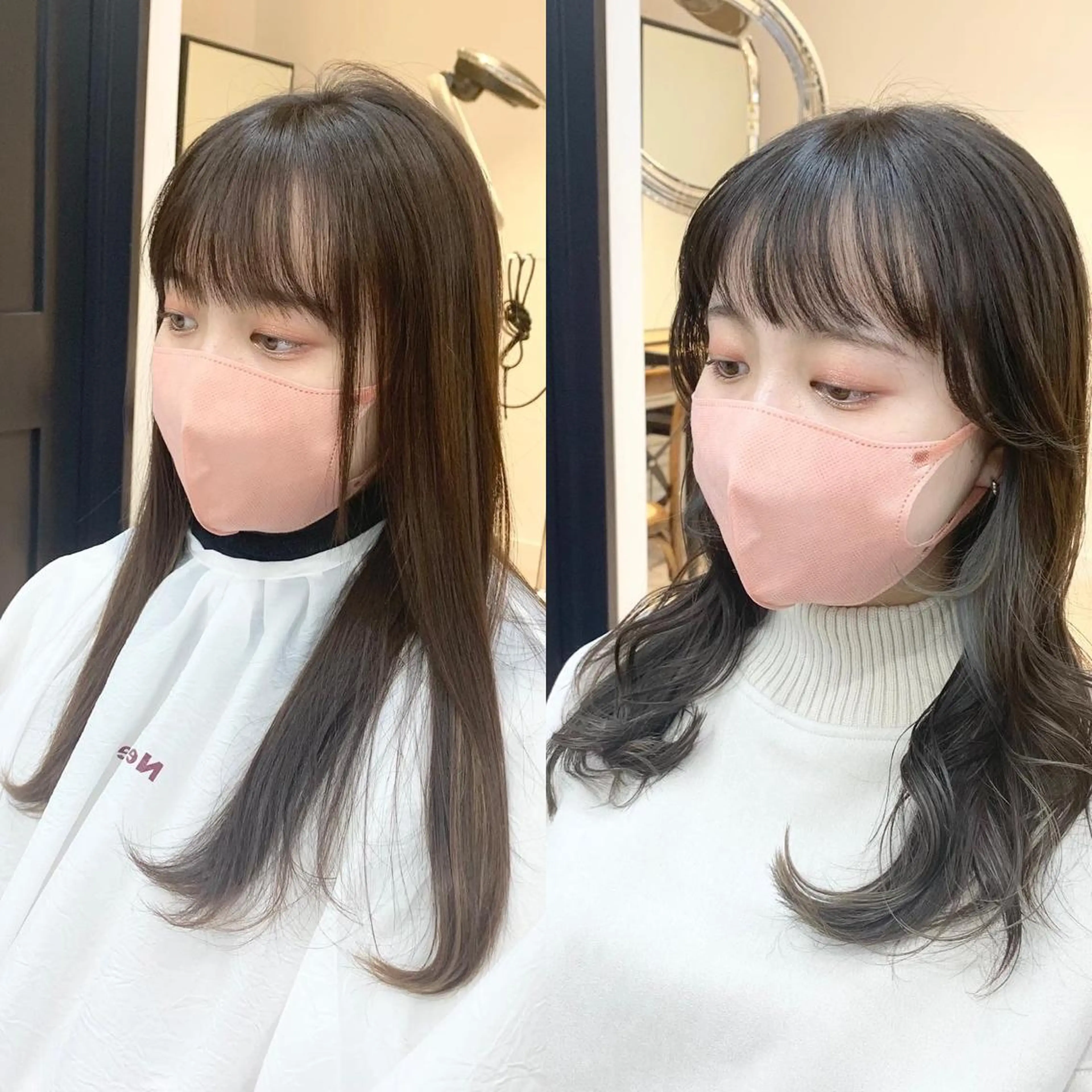 ミディアム カラー パーマ ヘアアレンジ メンズ キッズ ネイル マツエク・マツパ アイブロウ カット ヘアカラー 似合わせレイヤー 🌿JUNのヘアスタイル