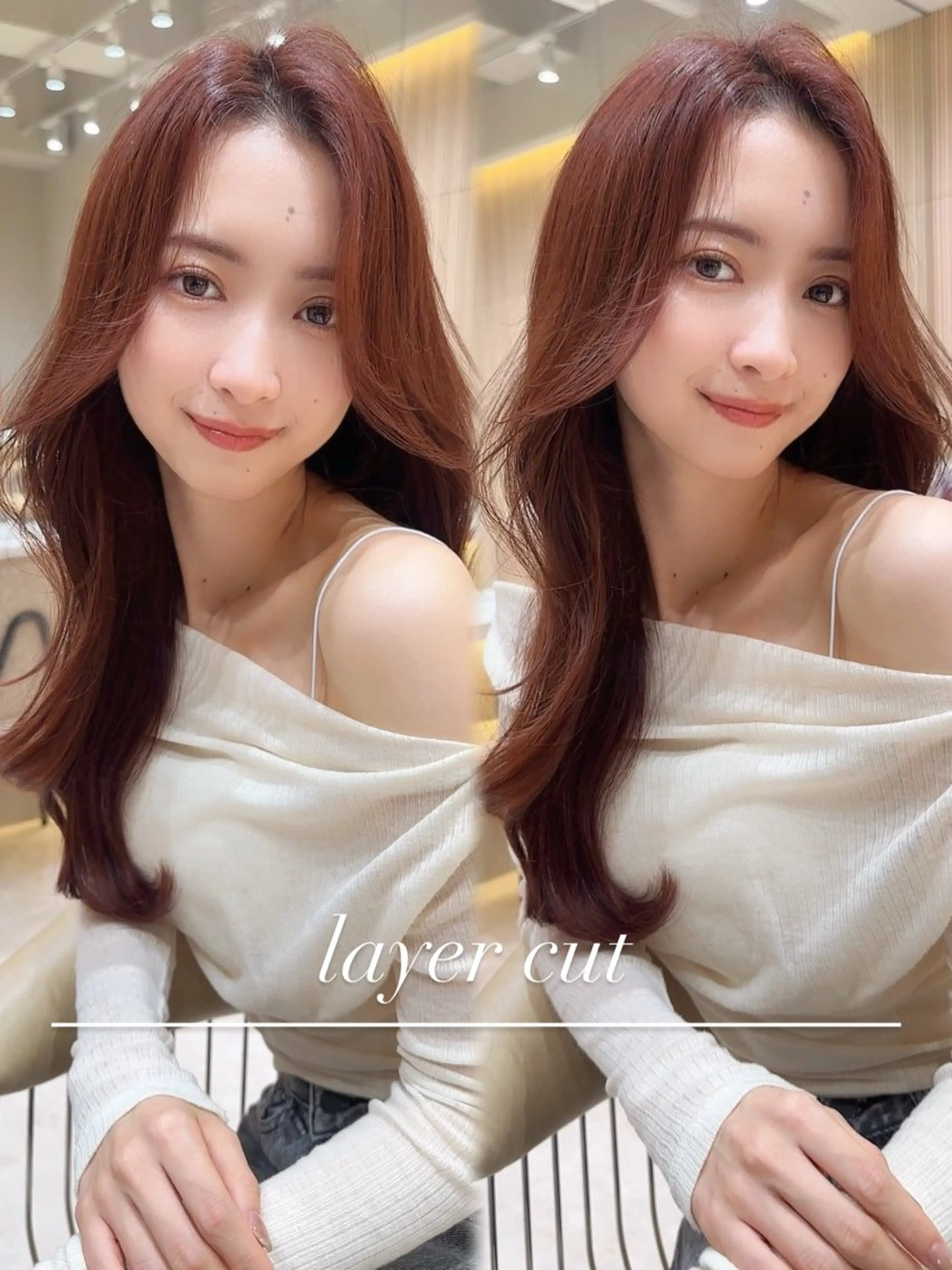 セミロング カラー カット ヘアカラー トリートメント レイヤー❣️縮毛矯正 川村利幸のヘアスタイル