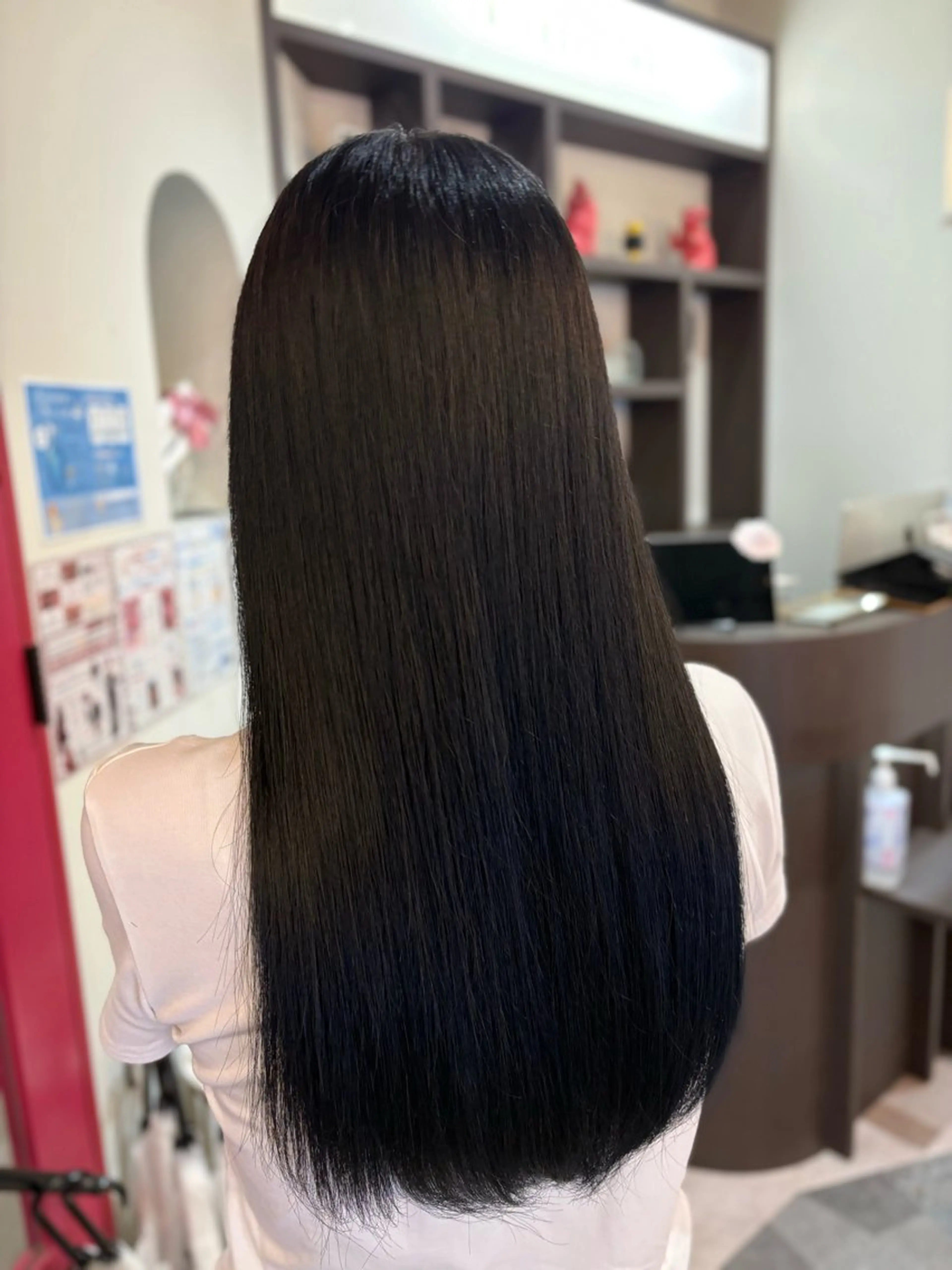 ロング カラー ブルーカラー ブルーグレー ブルーグレージュ グレージュ 学生 ヘアカラー トリートメント Amas ⌇みくのヘアスタイル