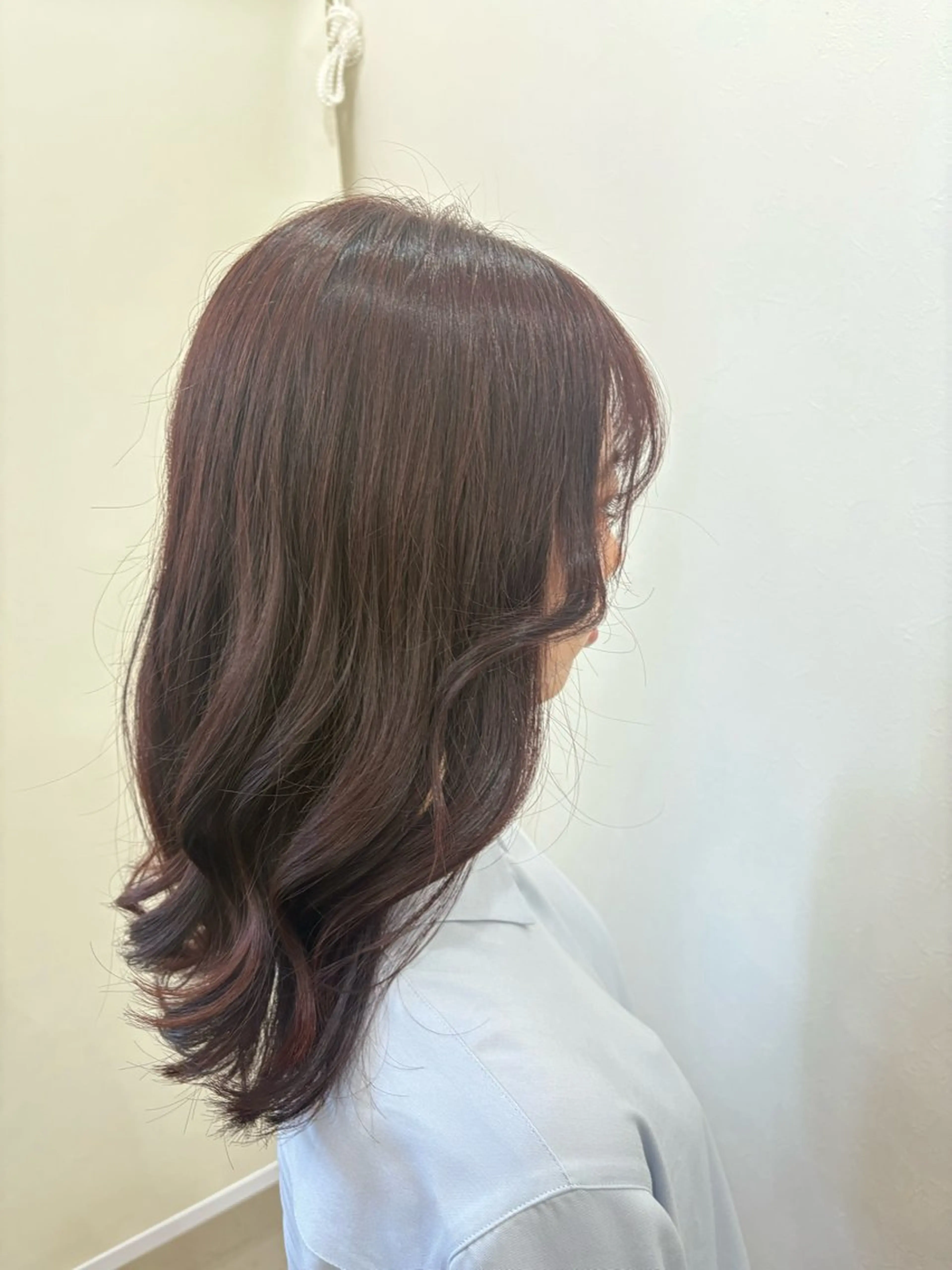 ミディアム ピンクブラウン 東三国/ CHISAKI🎀のヘアスタイル