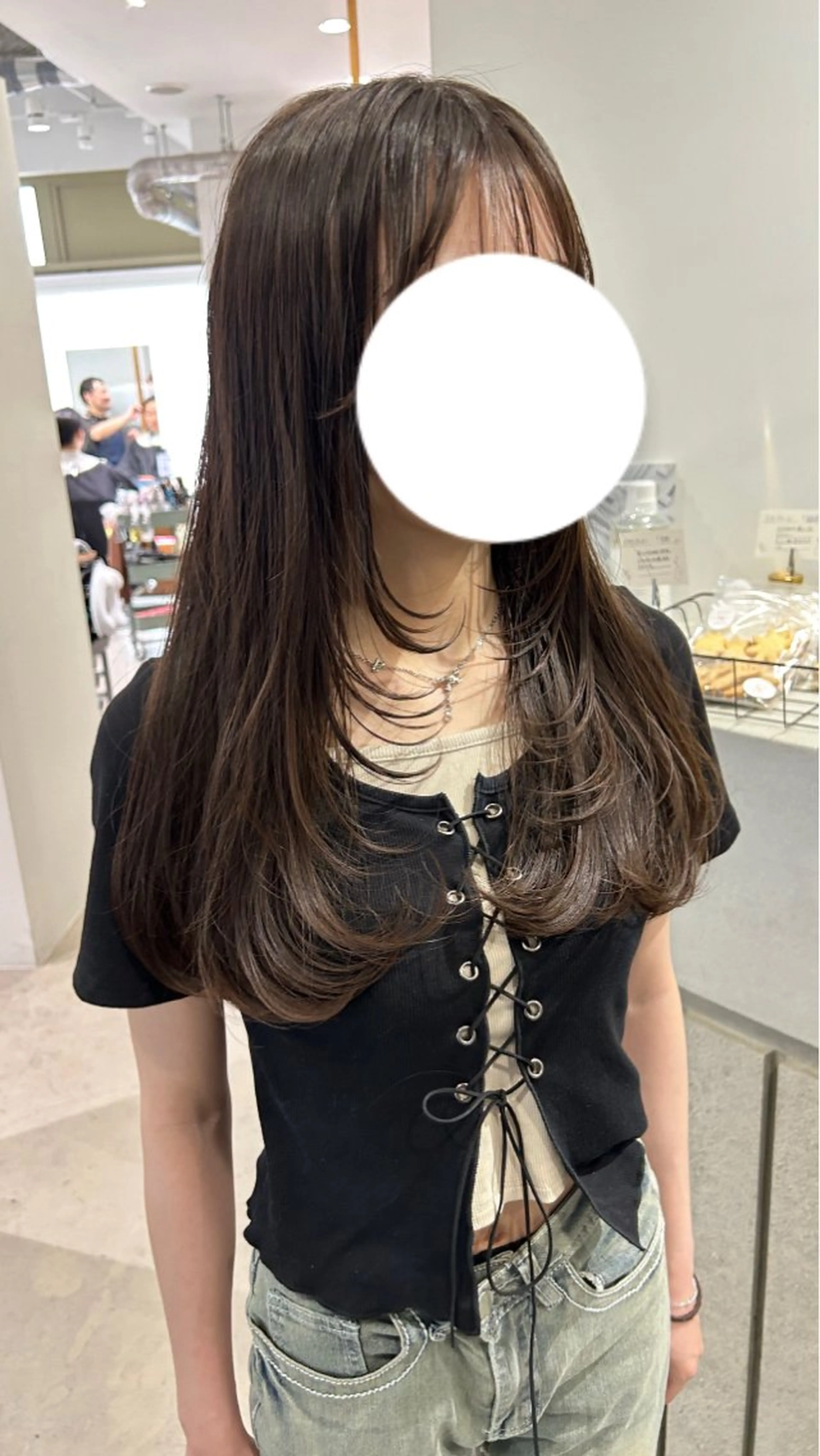 ロング レイヤーカット カット ヘアカラー トリートメント 戸田 望月のヘアスタイル