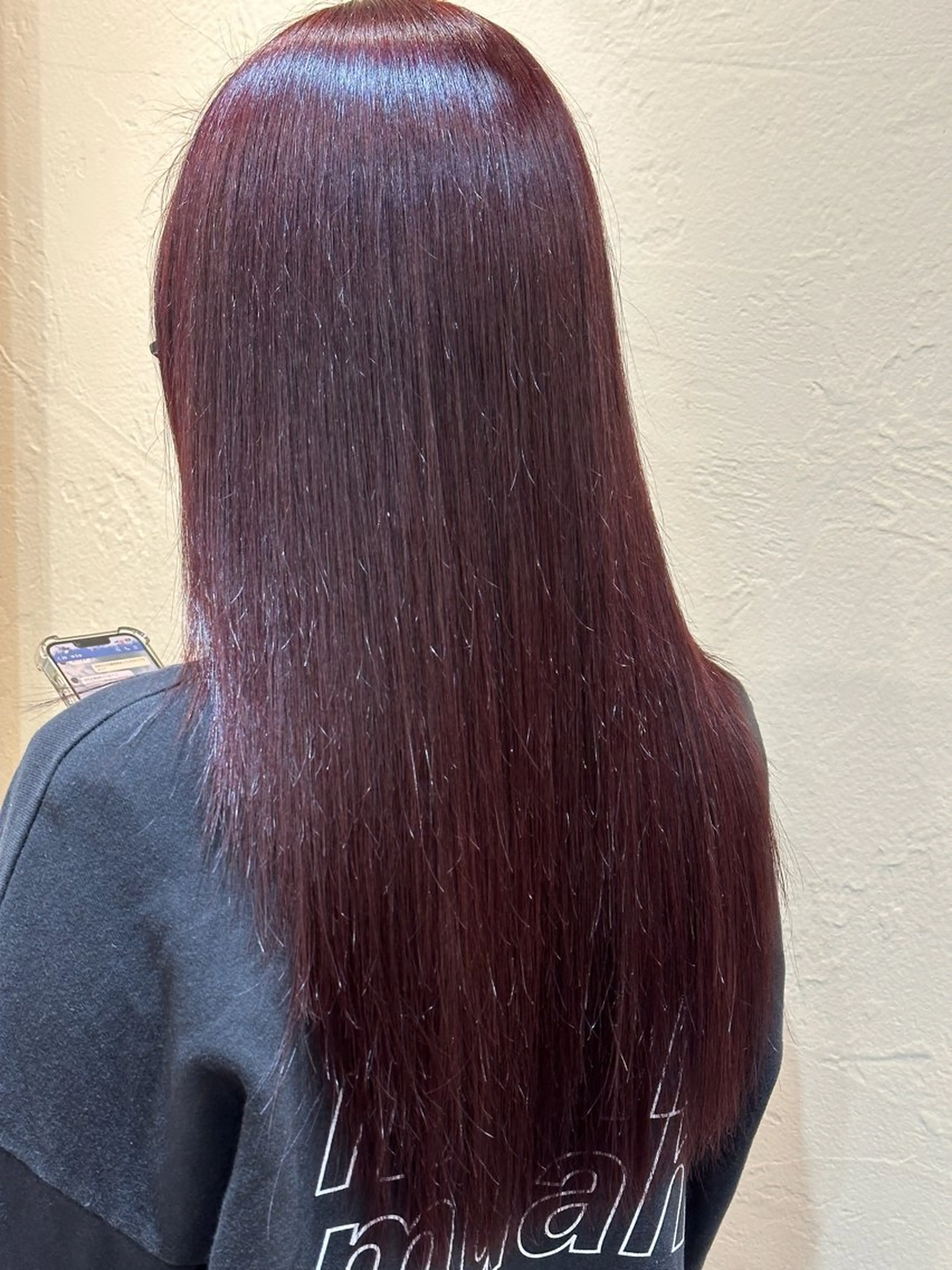 ロング カラー レッドカラー I-FLAT 松本大輝のヘアスタイル