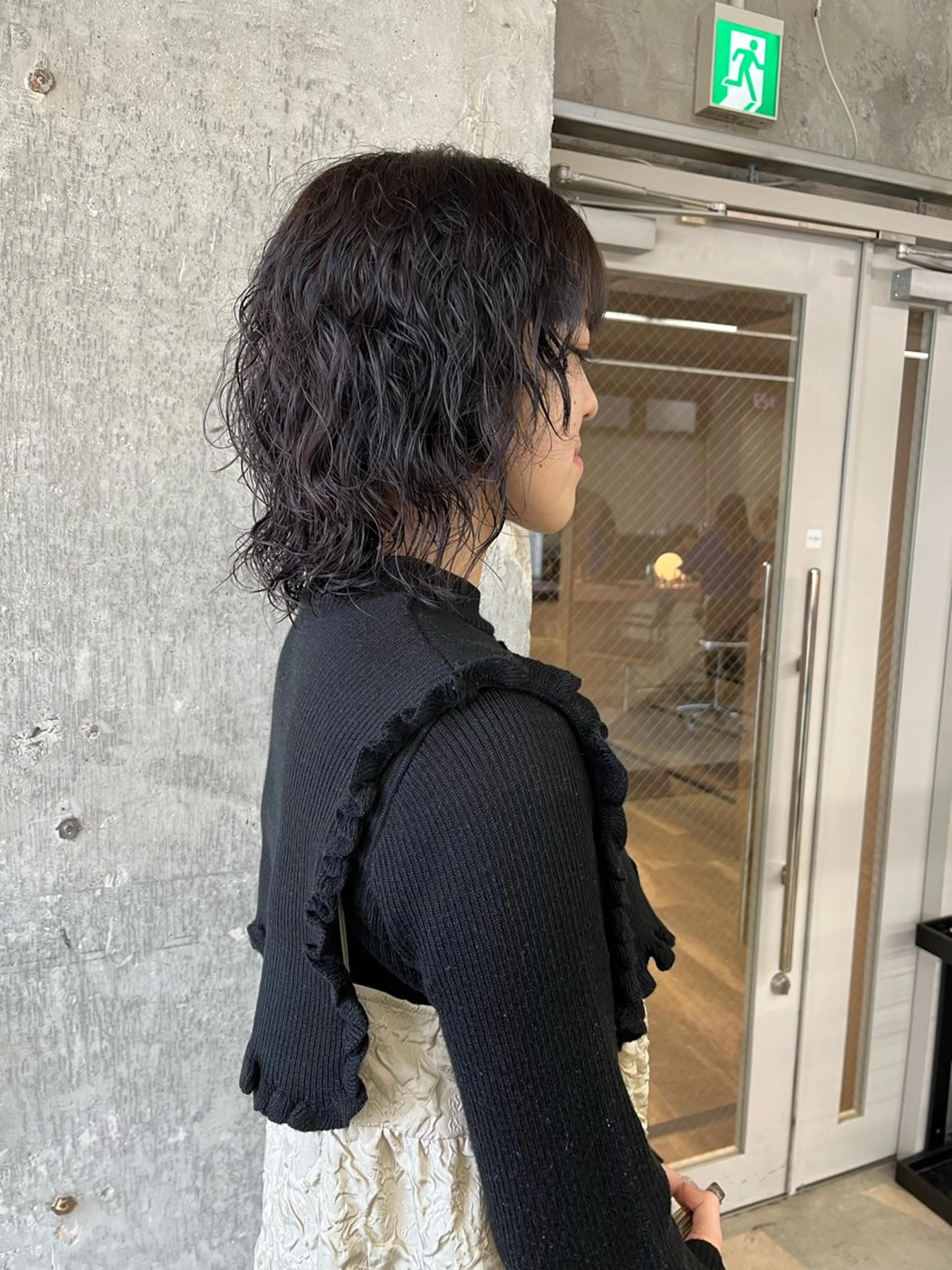 ミディアム カラー ミディアムパーマ レイヤーカット カット パーマ 小木曽智美 /ボブ/ショートのヘアスタイル