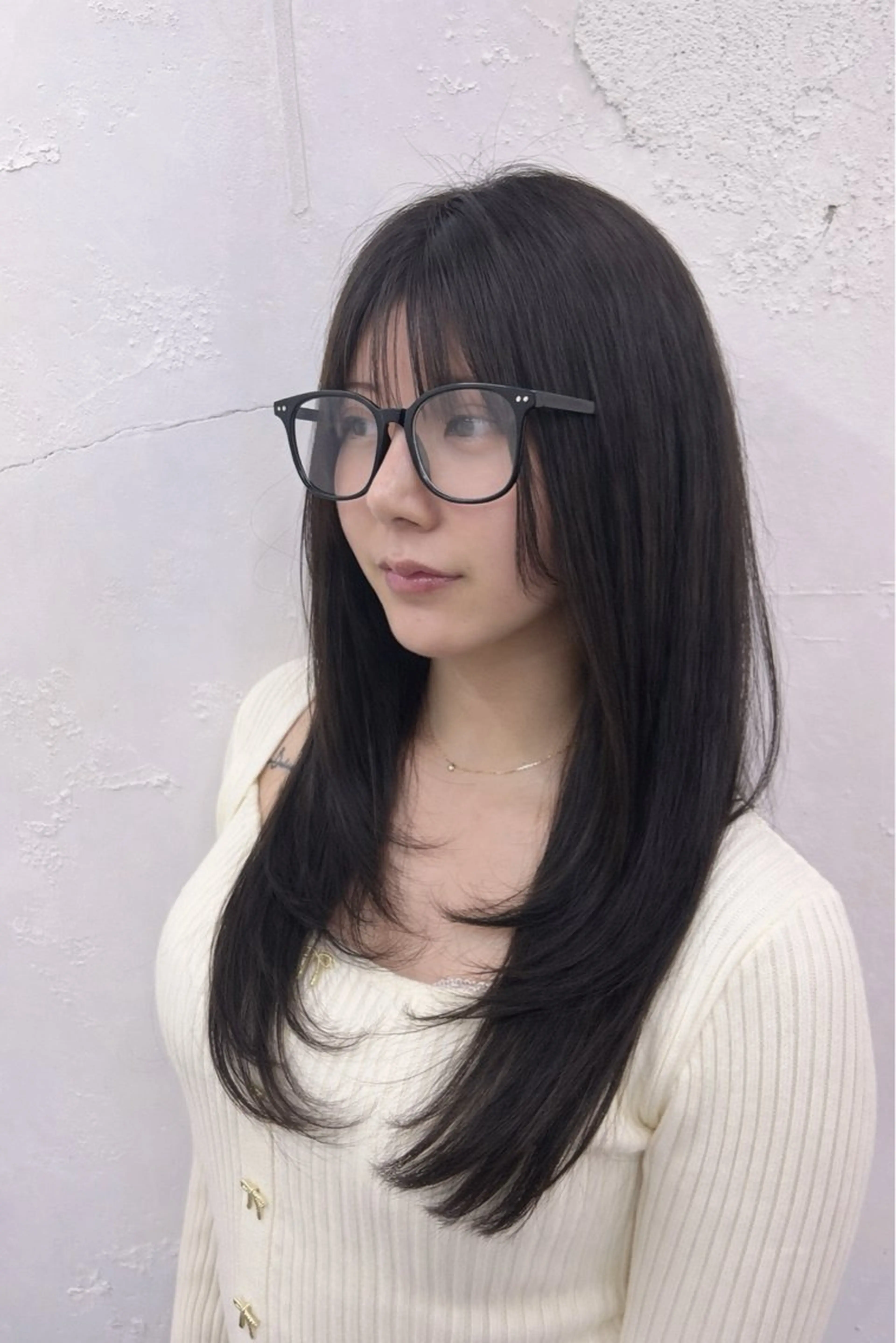 ロング レイヤーカット カット トリートメント 下妻 カラーエクステ難波のヘアスタイル