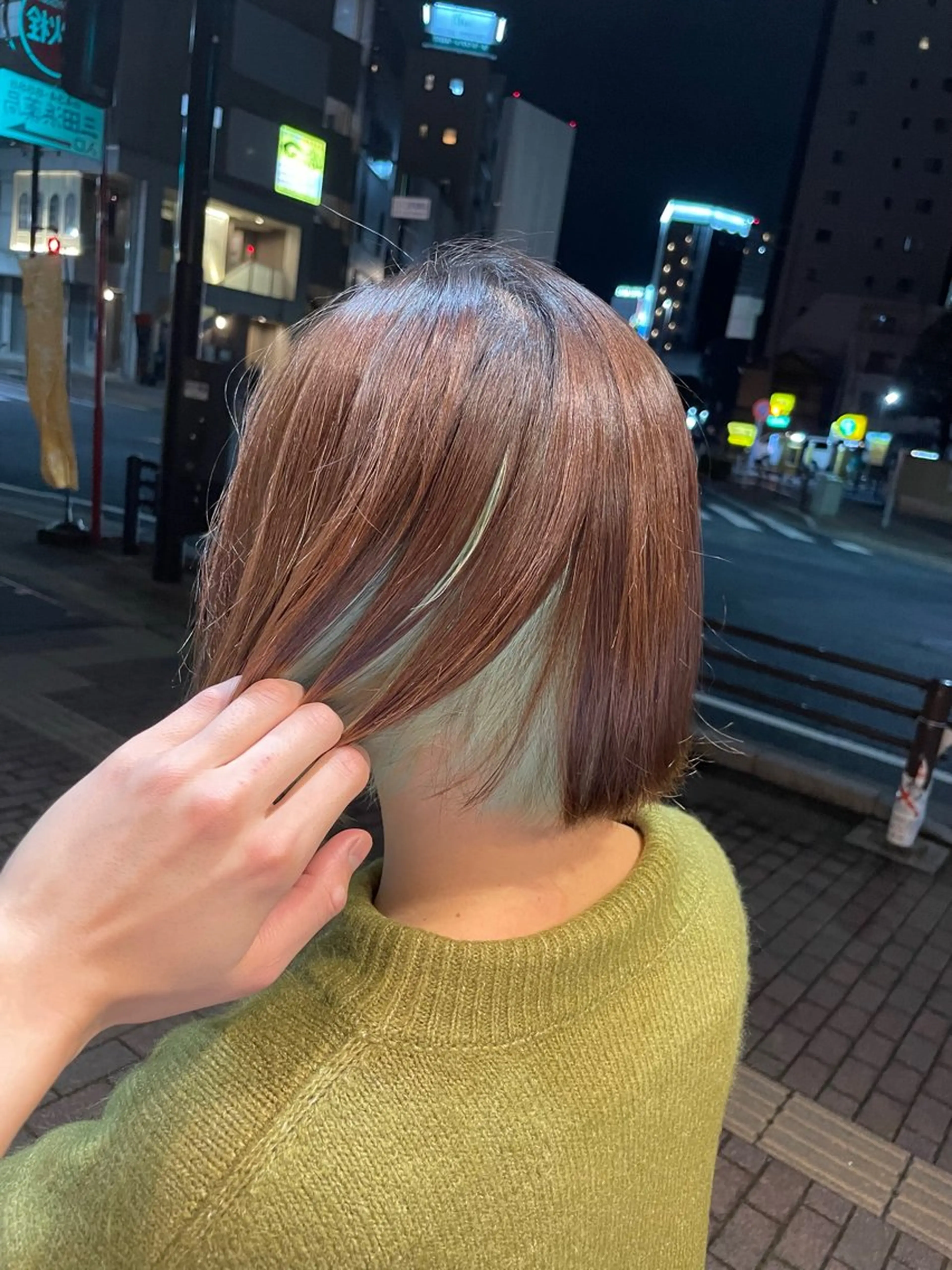 カラー インナーカラー ミント ミントグリーン airs[エアーズ]所属・DEURA(デウラ) ✂のヘアスタイル