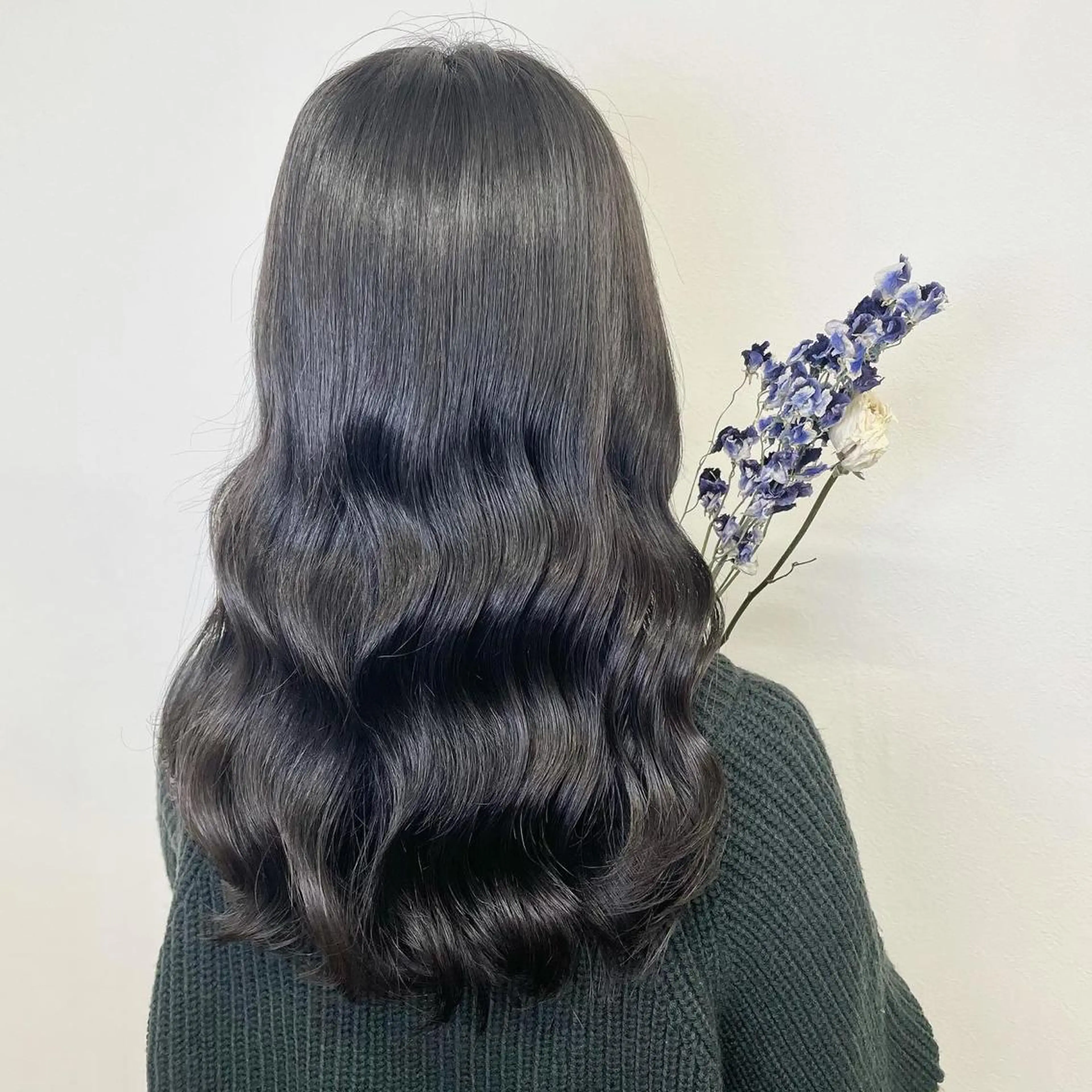 セミロング カラー 🔵暗髪　特化🔵 梅田・増田のヘアスタイル