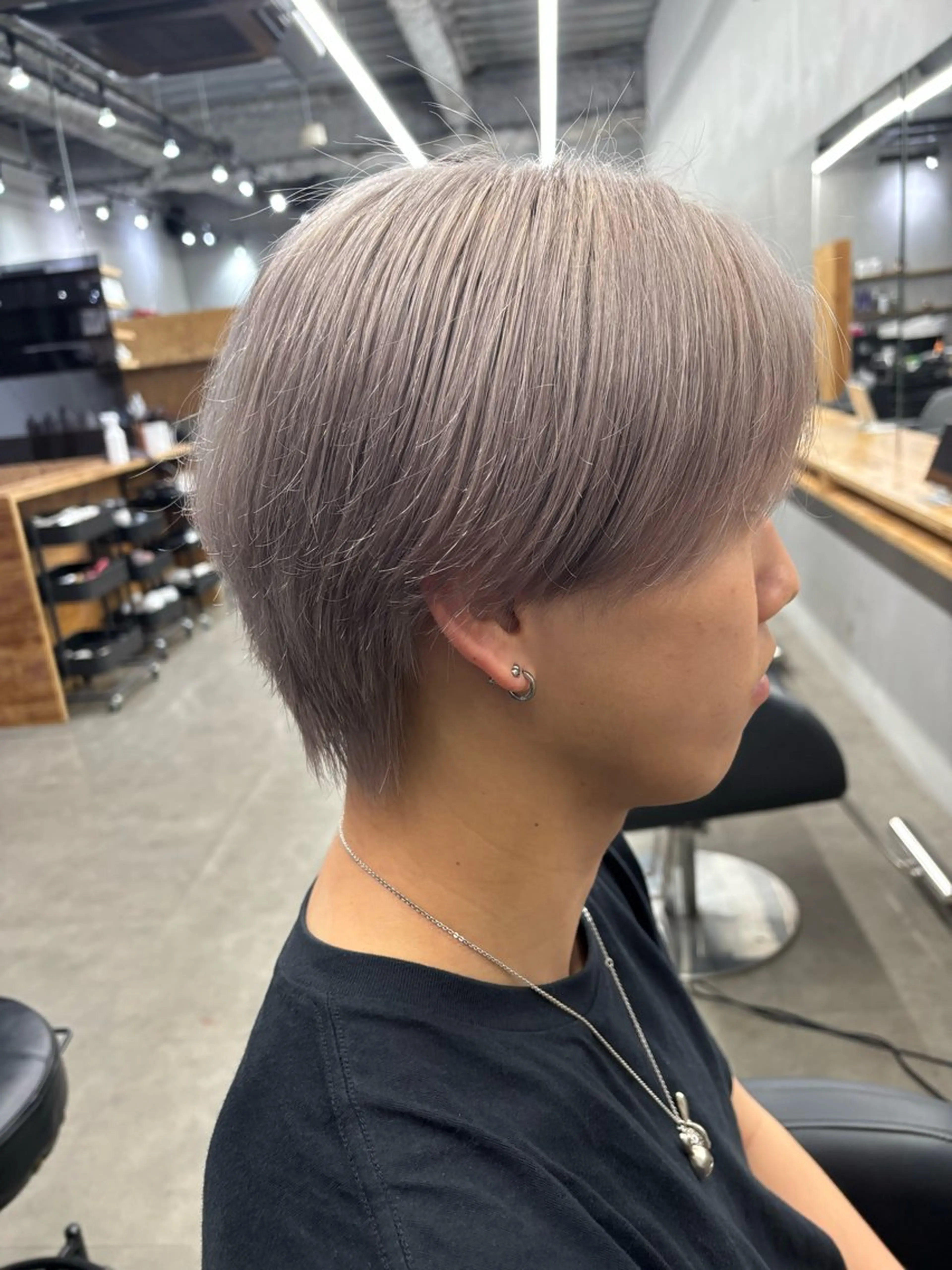 ショート カラー メンズ ベージュカラー ホワイトベージュ カット ヘアカラー トリートメント メンズ支持率NO.1 マサキのヘアスタイル