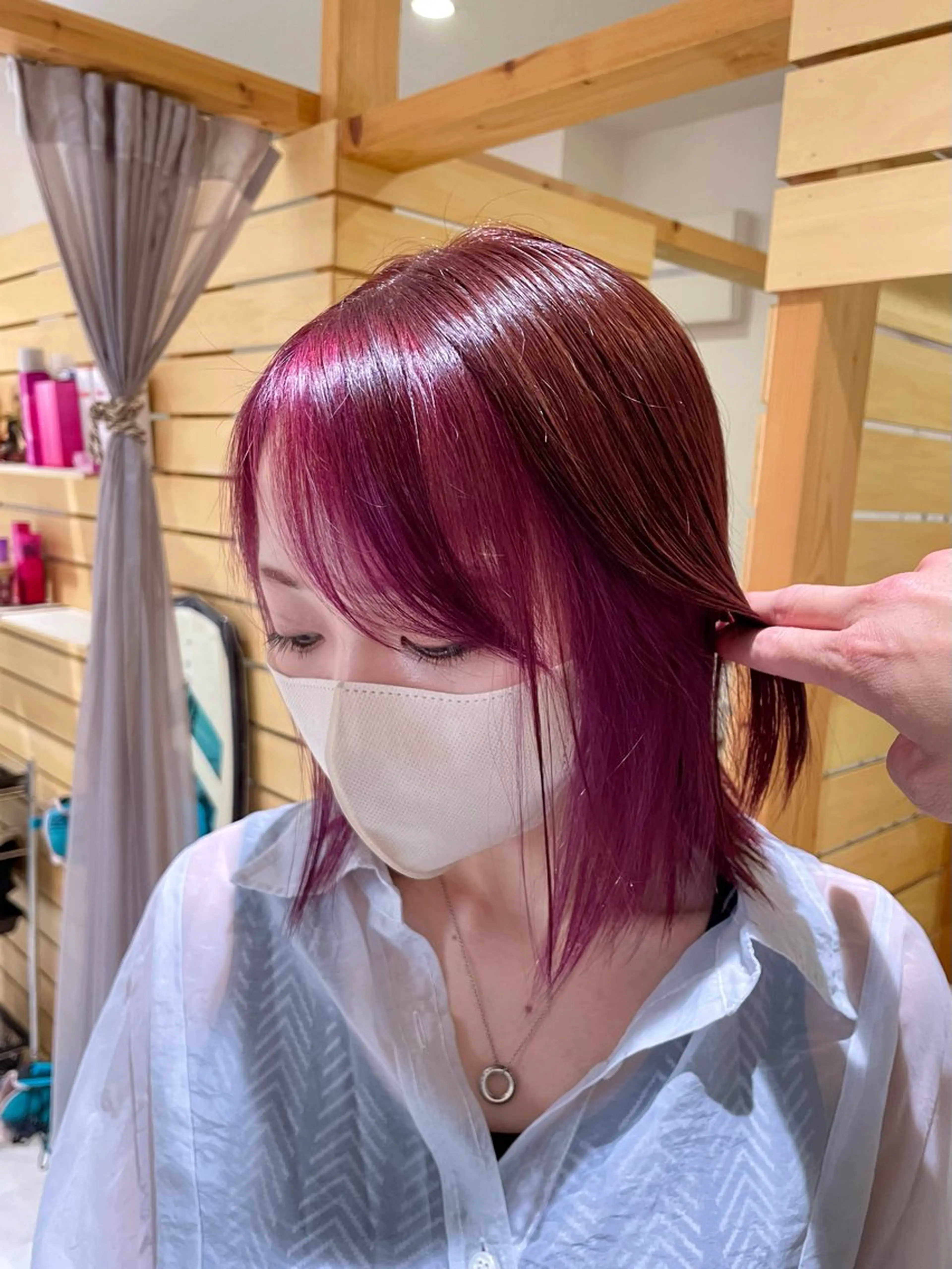 ミディアム カラー ブリーチ ヘアカラー トリートメント RUBEUS【ルベウス】所属・✨艶々カラー🎨 杉本賢人のヘアスタイル