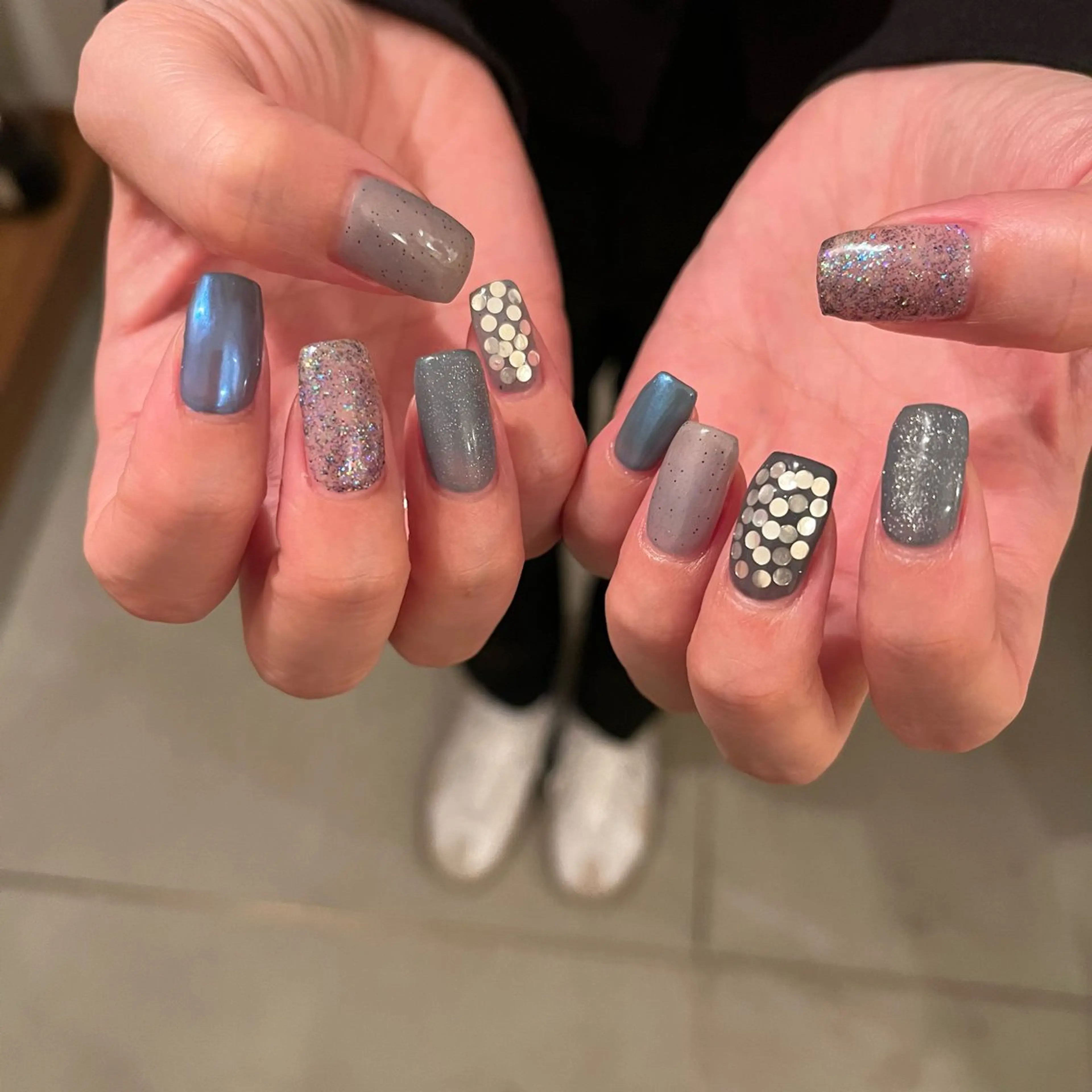 ネイル ブルー K Aのネイルデザイン