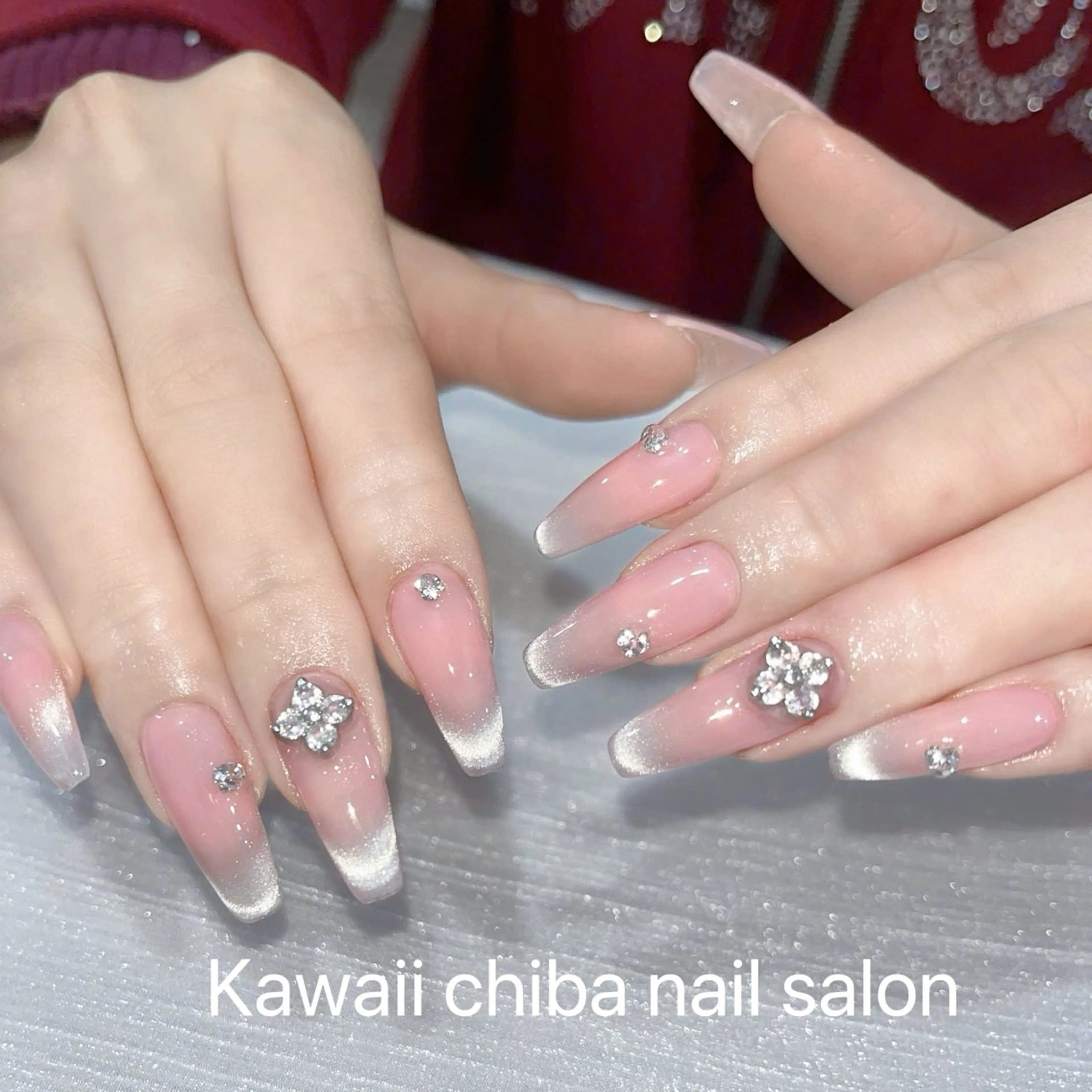 ネイル アートネイル クリアネイル ジェルネイル ハート 韓国ネイル Kawaii _Nailのネイルデザイン