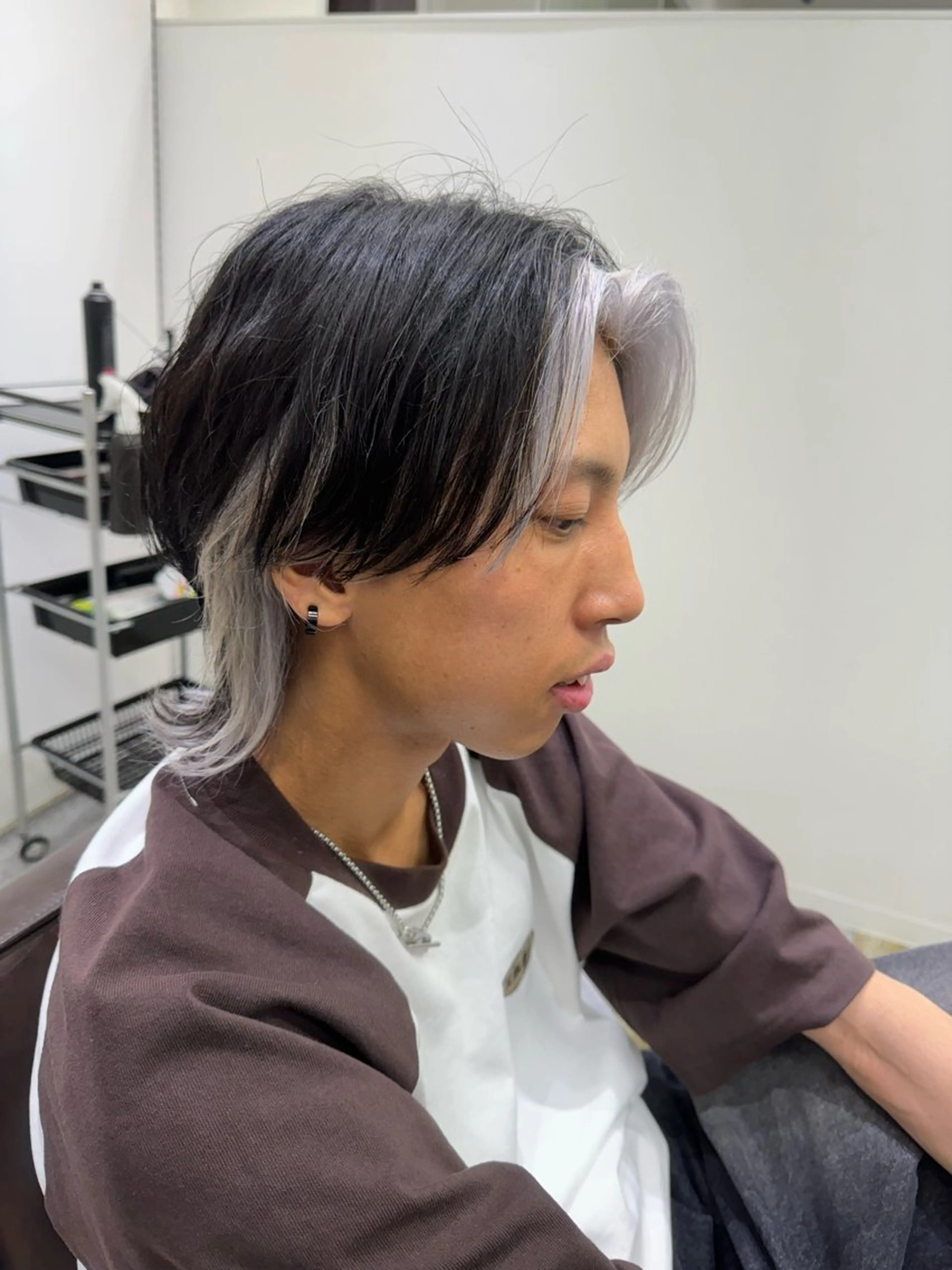 ショート カラー メンズ メンズインナーカラー メンズウルフカット インナーカラー ウルフカット カット ヘアカラー 【メンズ特化】岩瀬 武【メンズパーマ】のヘアスタイル