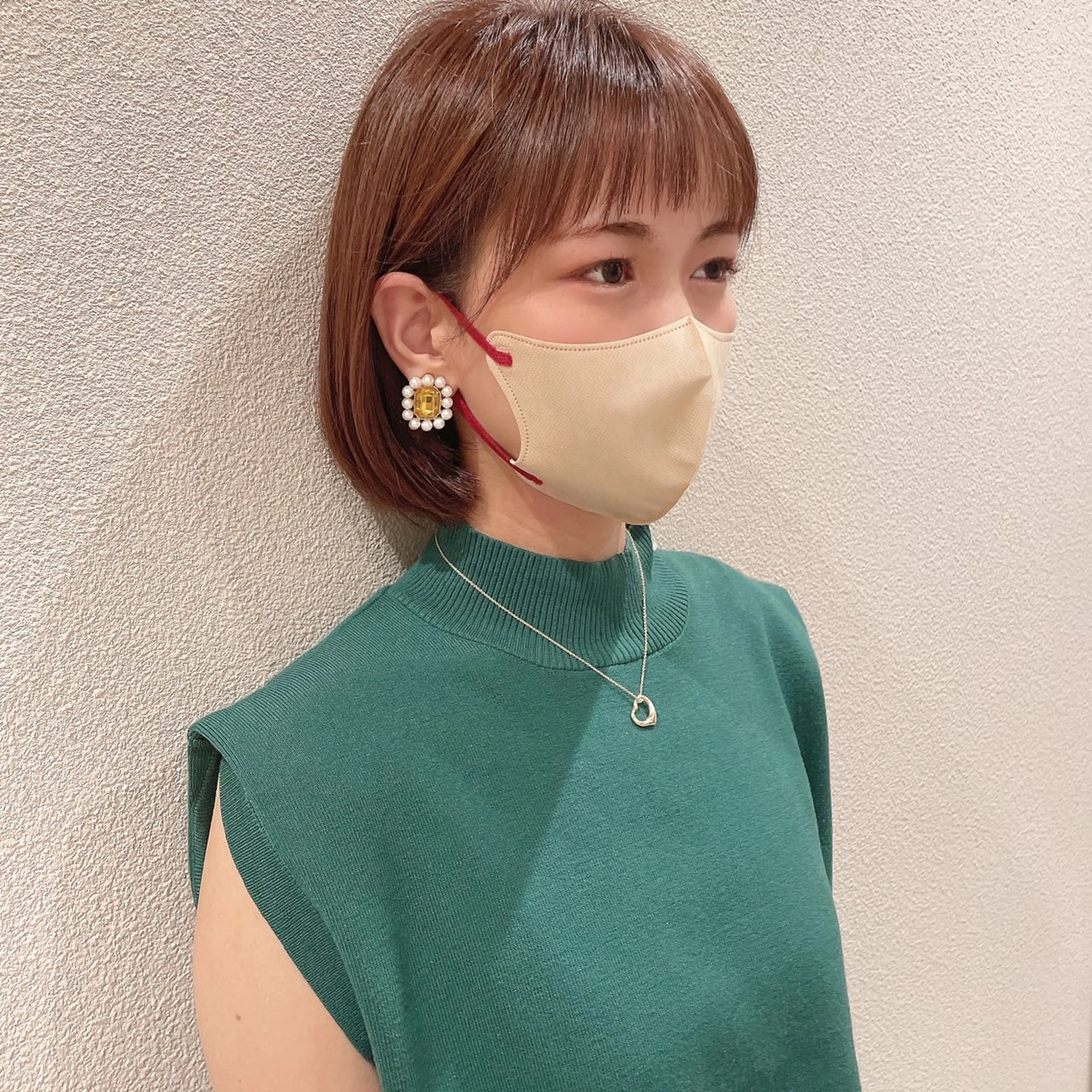 ミディアム アンニュイヘア/ 顔周りカット/眞弓萌のヘアスタイル