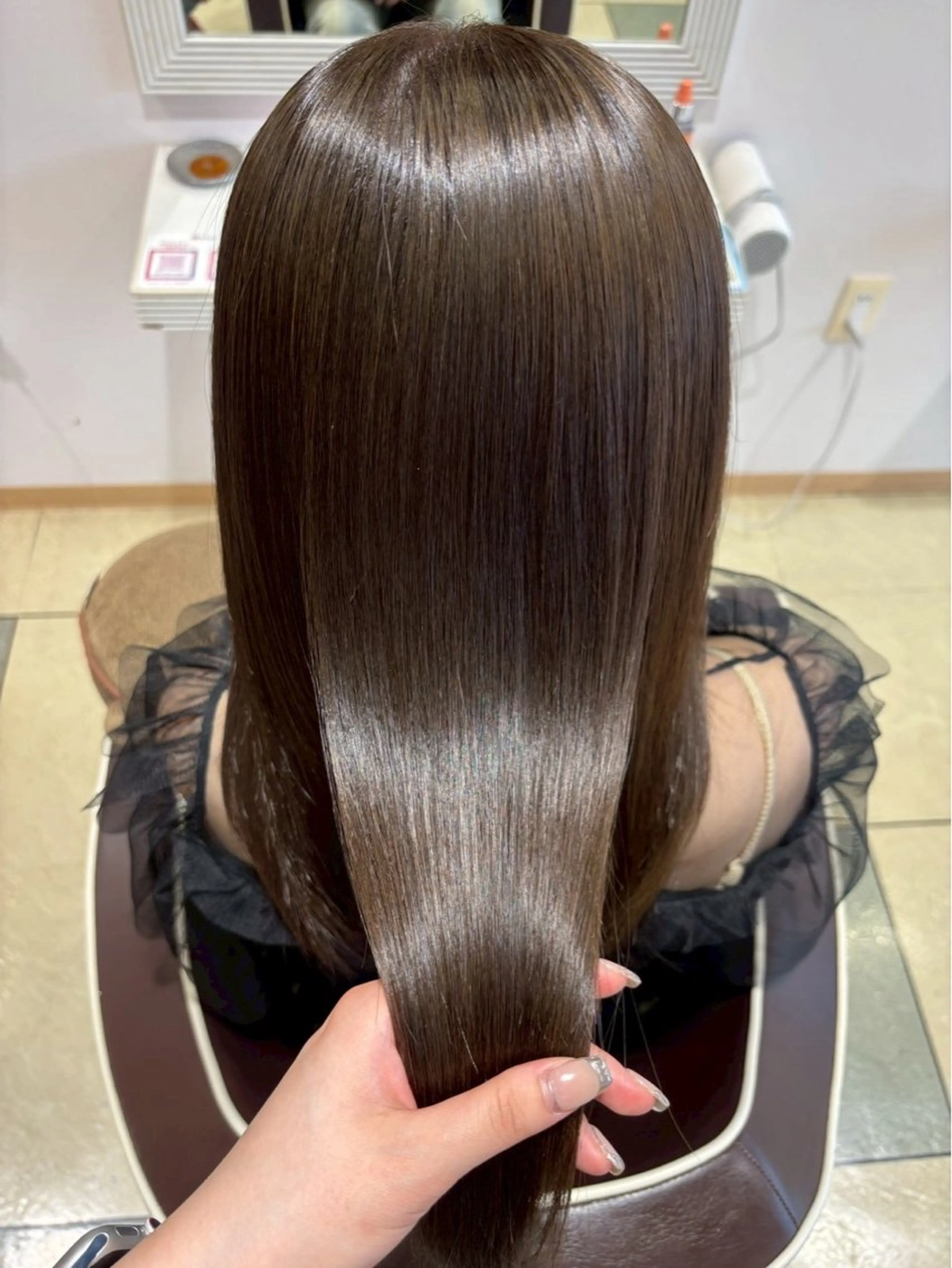 ロング カラー ヘアカラー トリートメント ブリーチなし艶カラー /いくののヘアスタイル