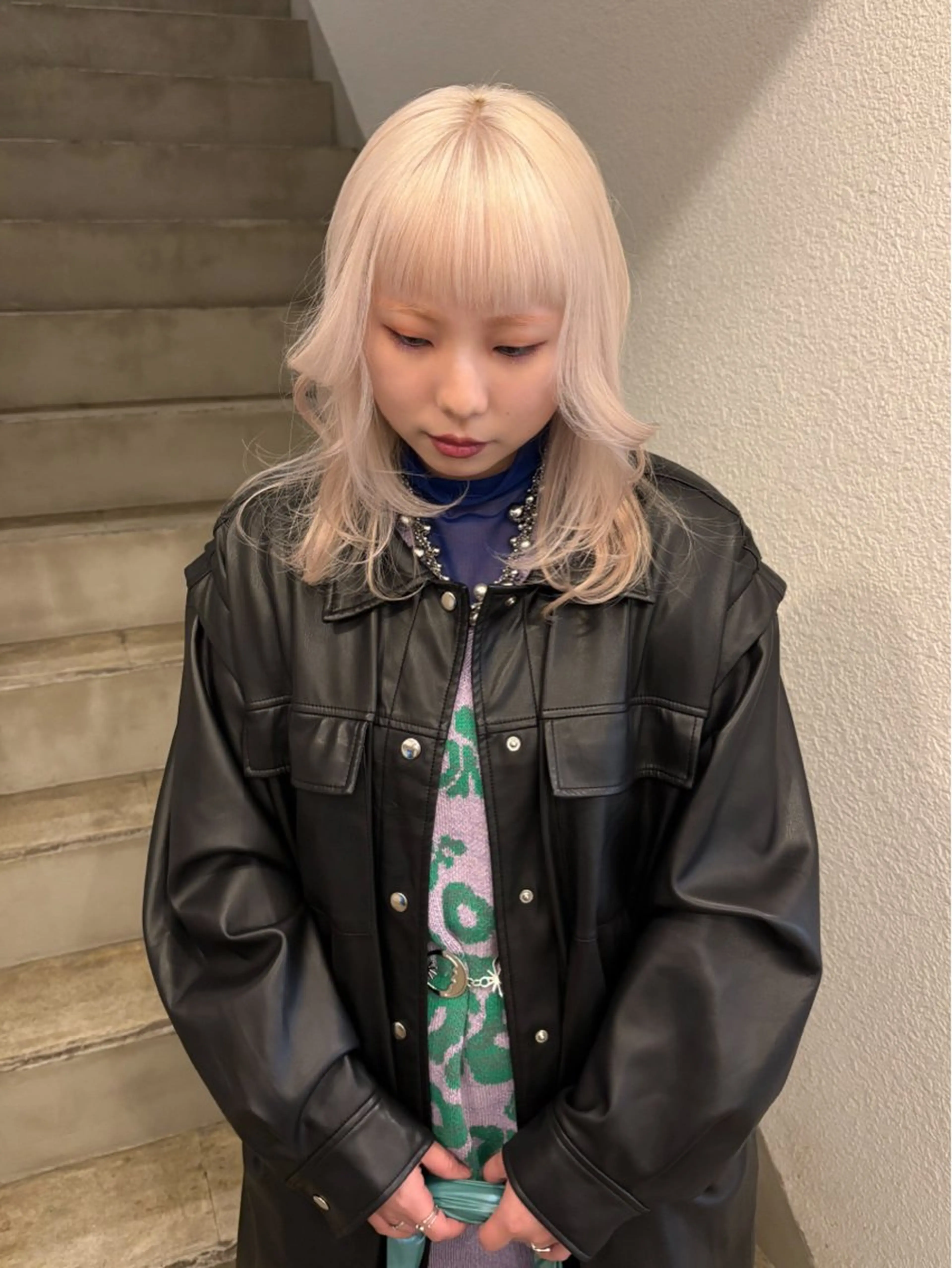 セミロング ヘアカラー トリートメント wotaku.ヲタク所属・🌙艶ハイトーン/ ミユウのヘアスタイル