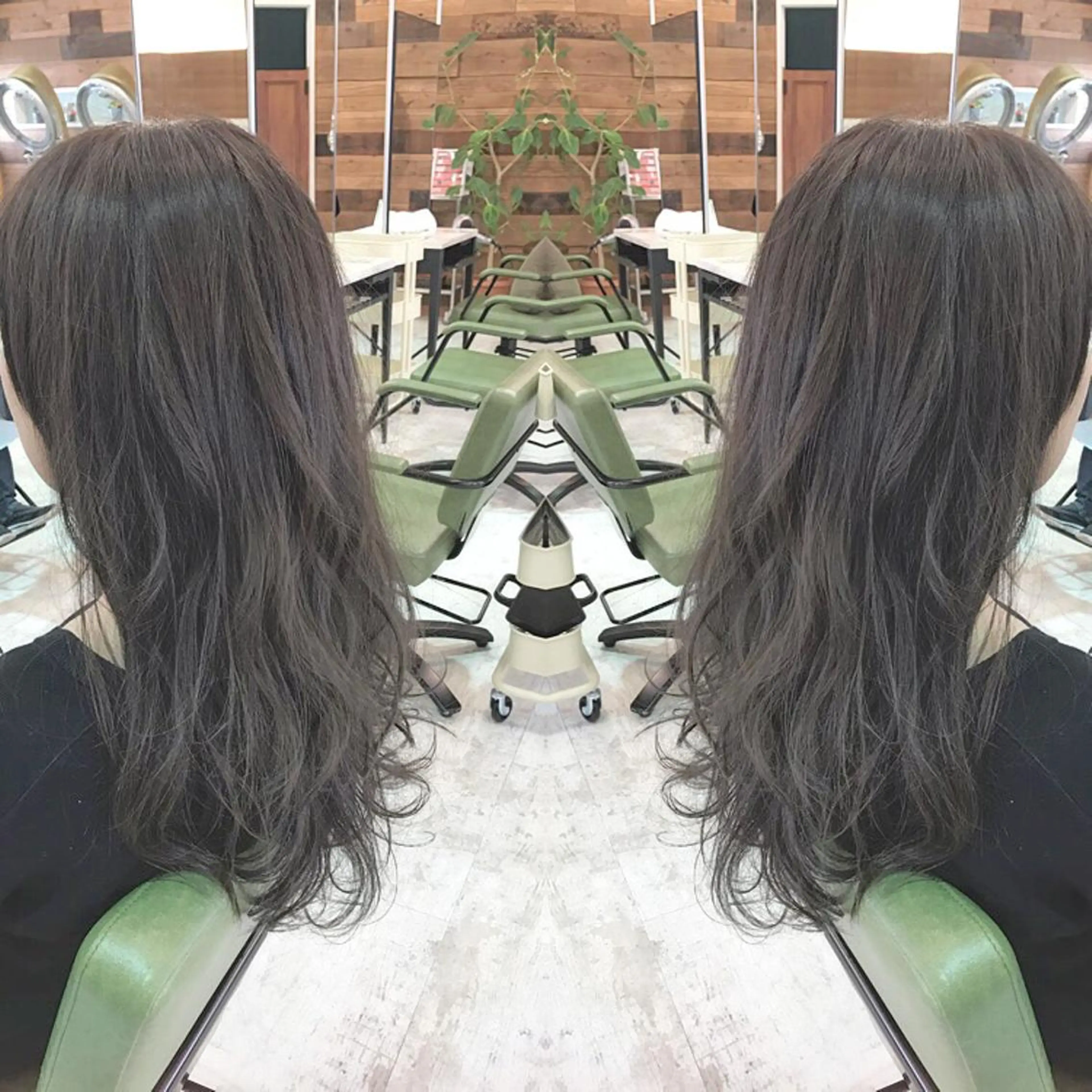 セミロング ロング カラー グレージュ ハイライトカラー ハイライト 青木 茂樹⭐️ 透明感カラーのヘアスタイル