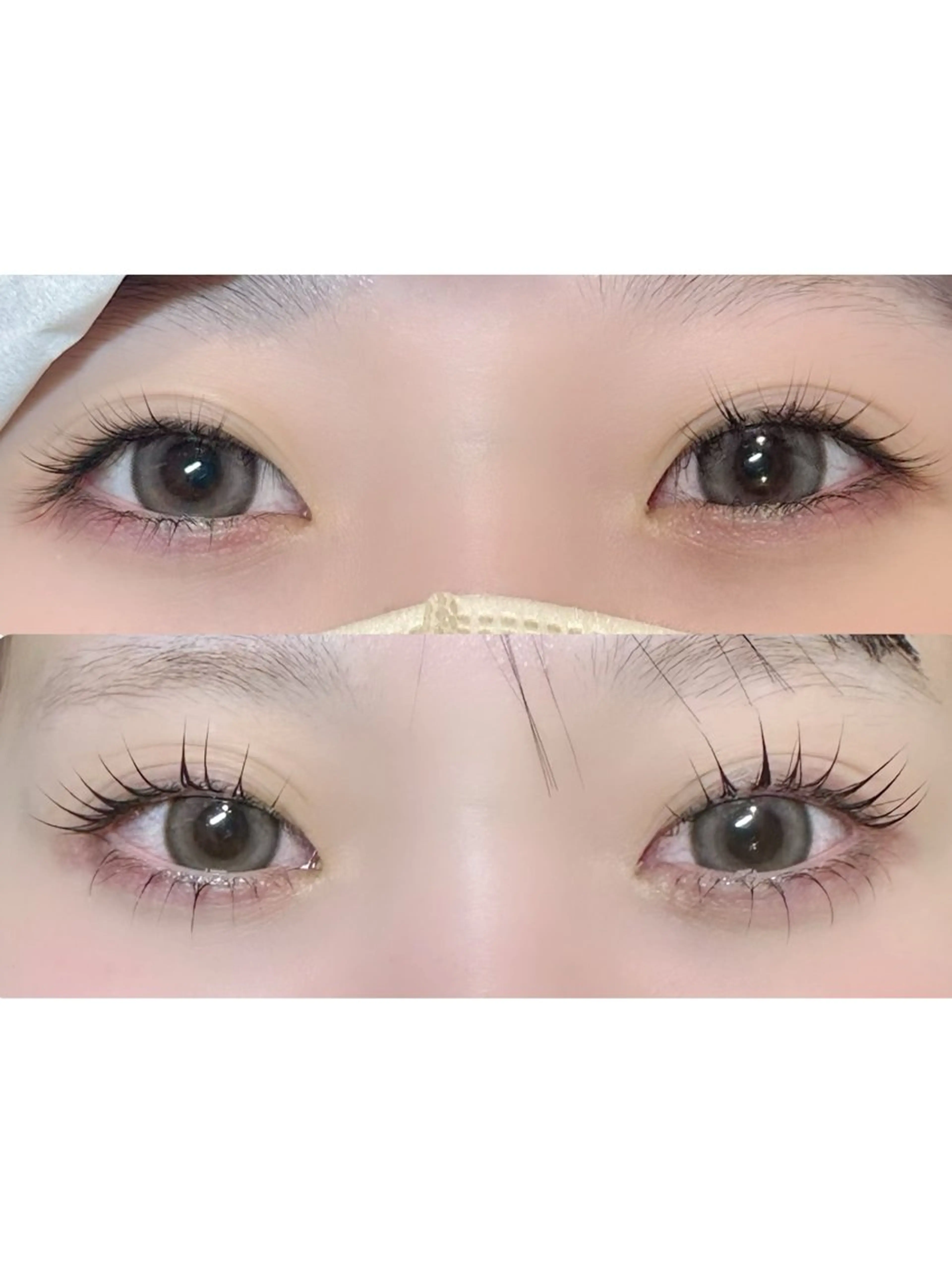 まつげパーマ上下の写真