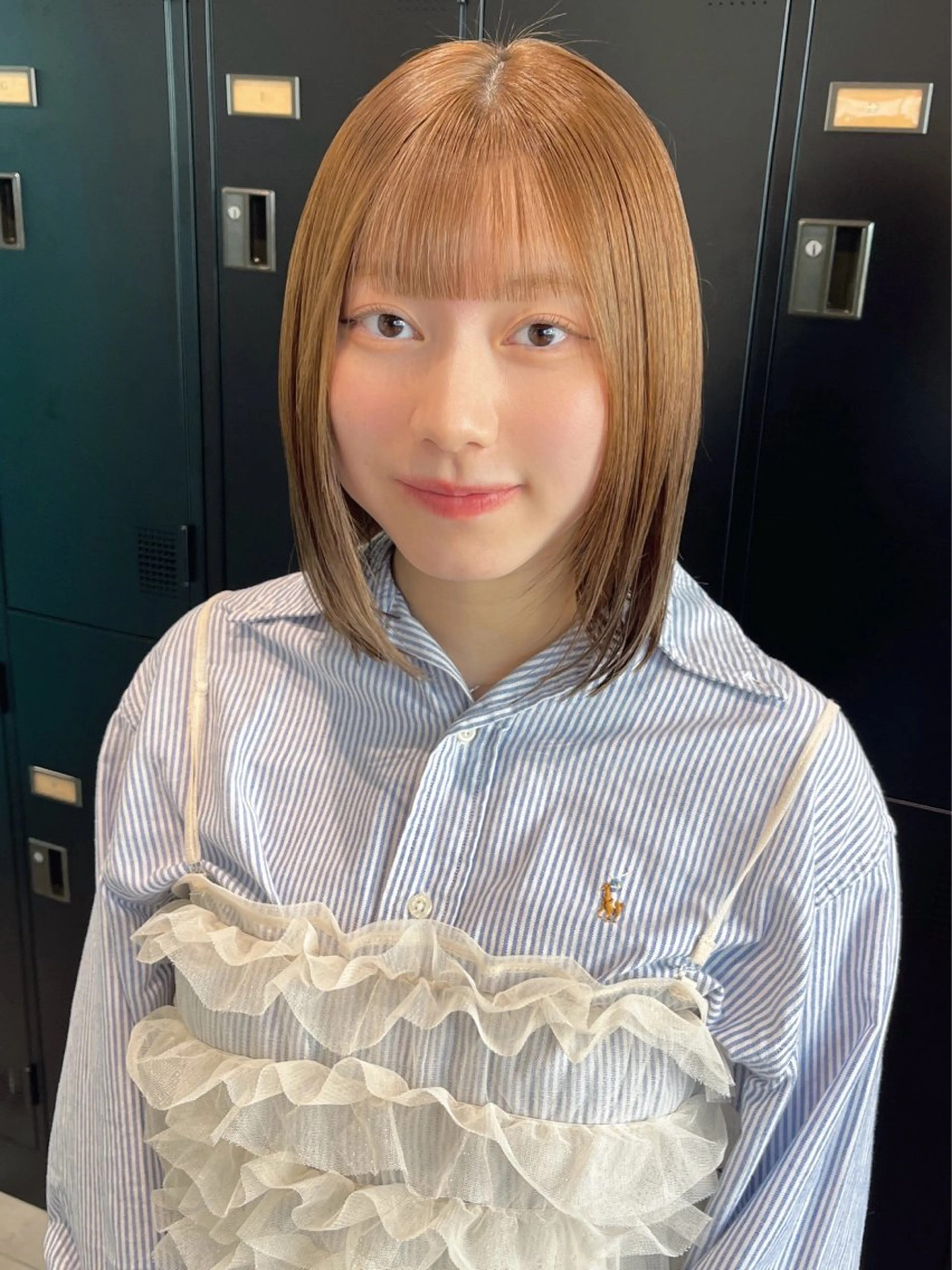 ミディアム カラー ブリーチ ダブルカラー イルミナカラー ブリーチなしカラー ボブ ヘアカラー トリートメント LUCK 本厚木店のヘアスタイル