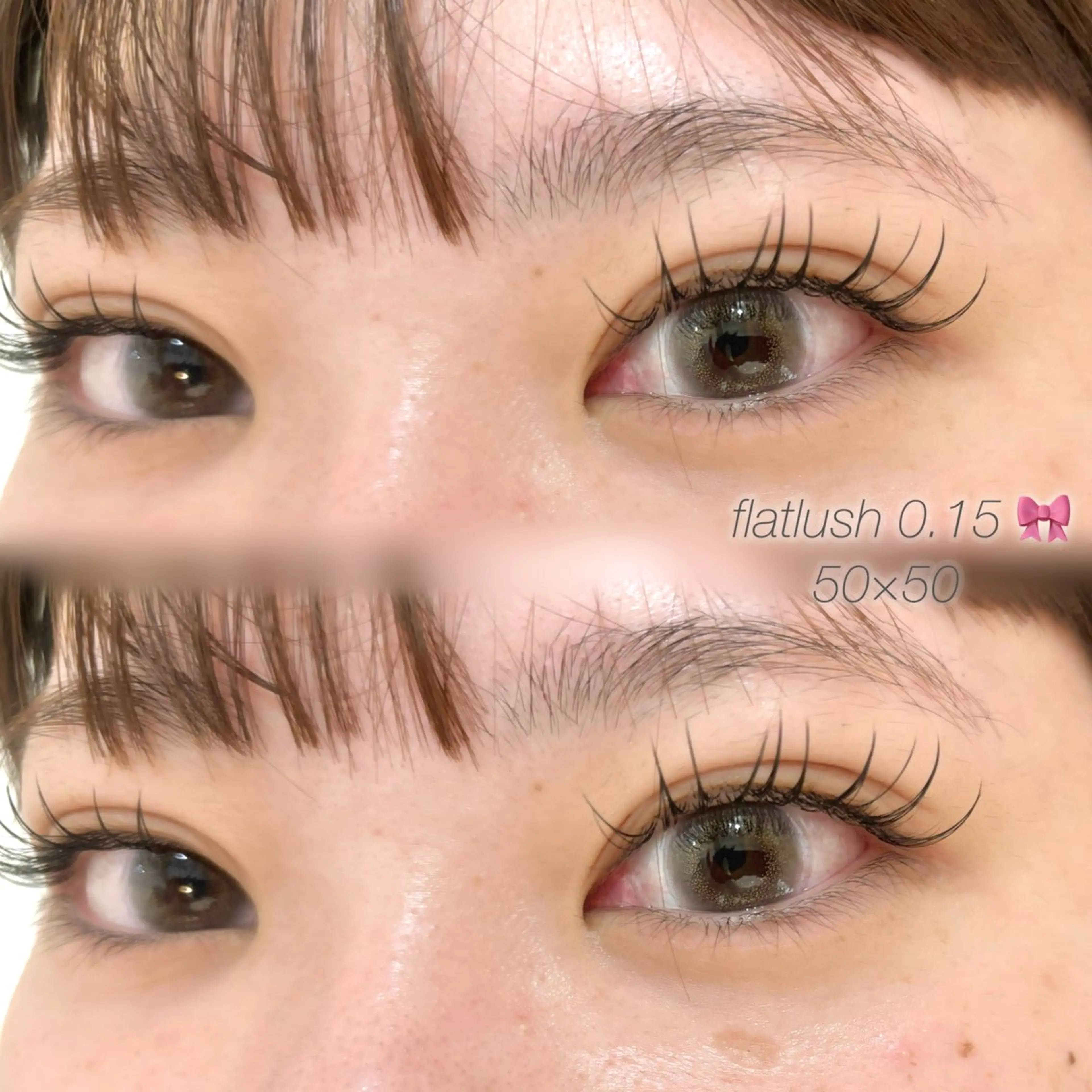 マツエク・マツパ キュート フラットラッシュ rino aiのマツエク・マツパデザイン