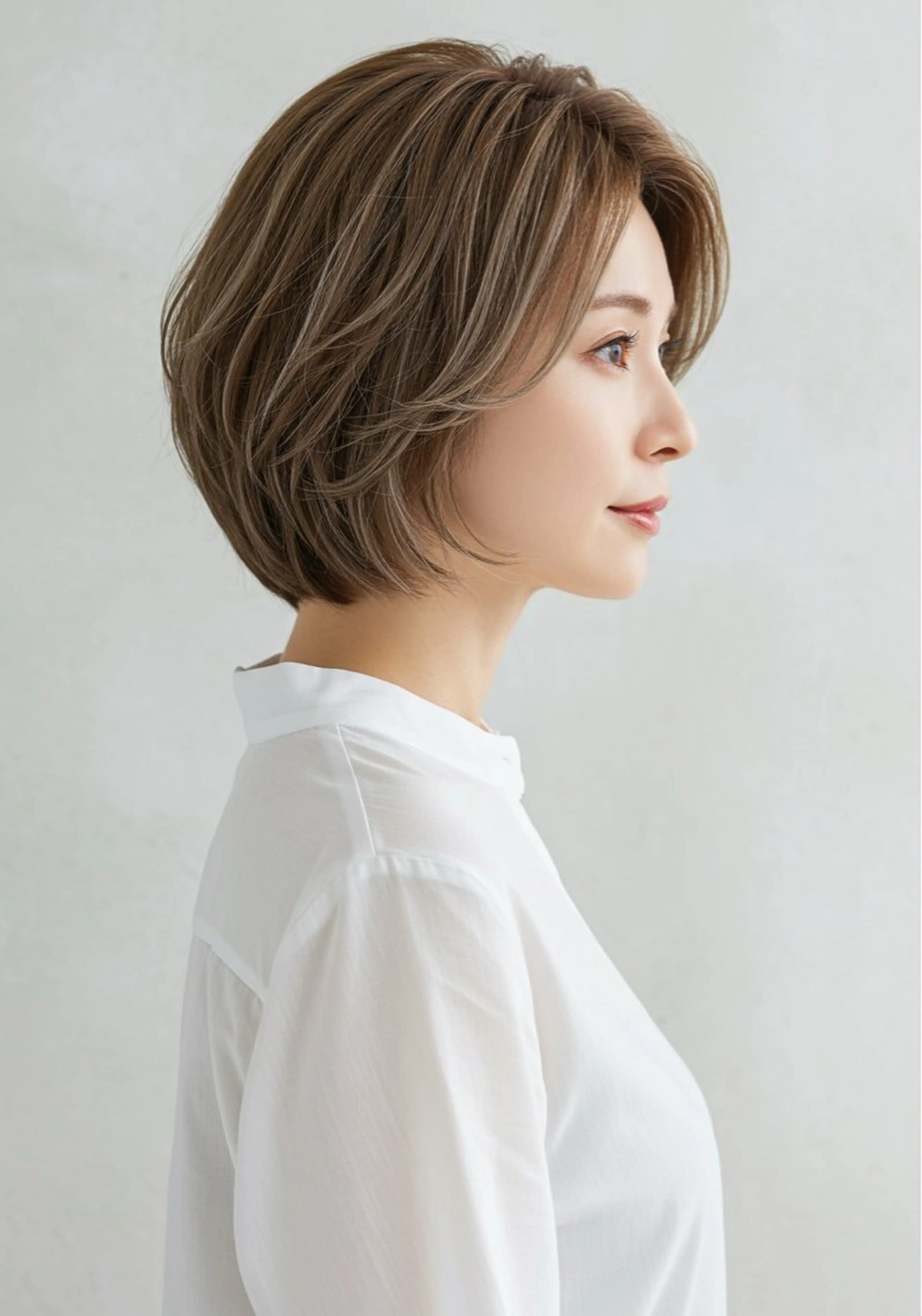 ショート カラー カット アレンジ/新宿 透明感カラー/ヤノのヘアスタイル