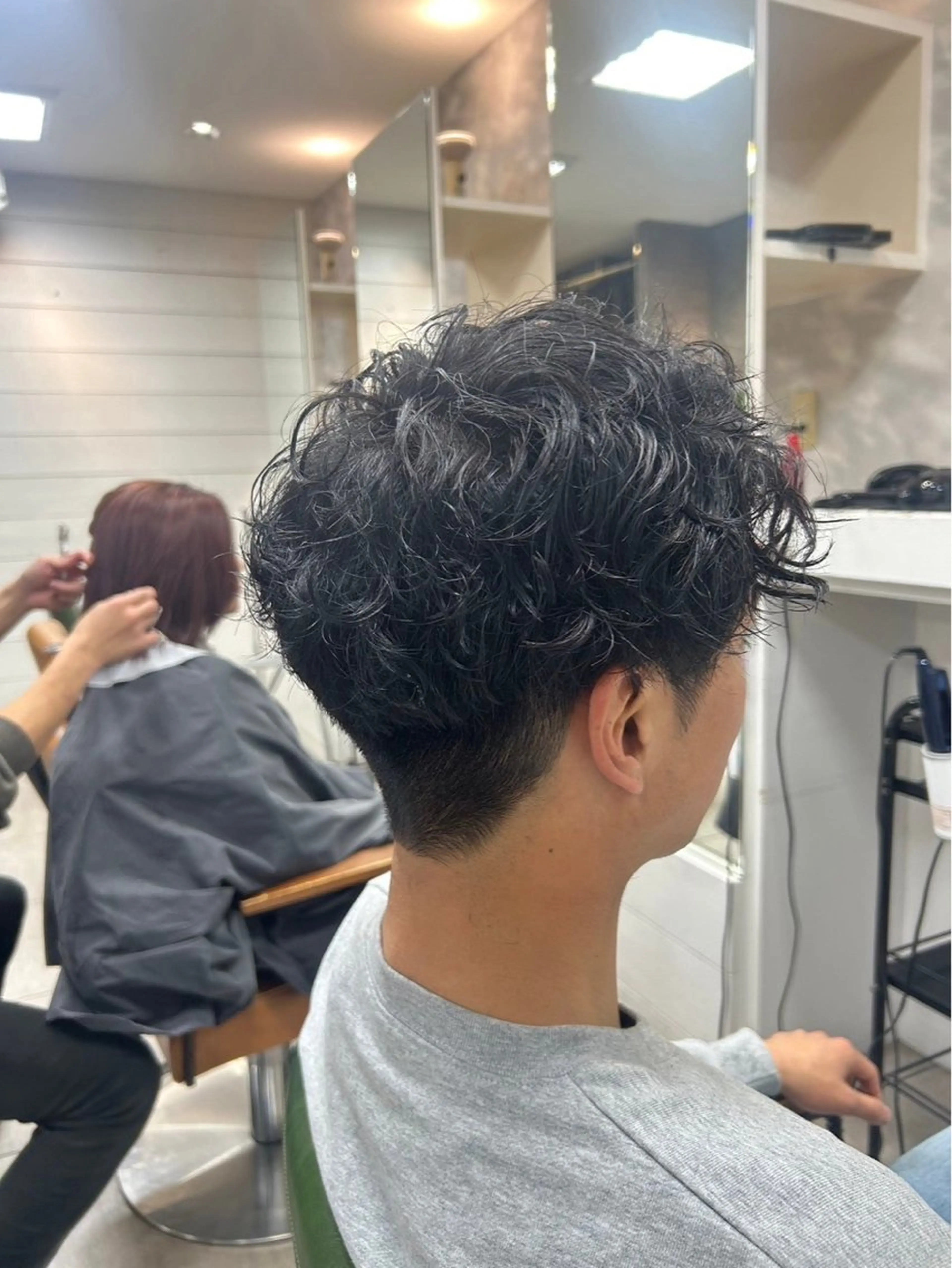 パーマ メンズ カット パーマ 透明感カラー🪄🫧 /赤阪 隼🐧のヘアスタイル