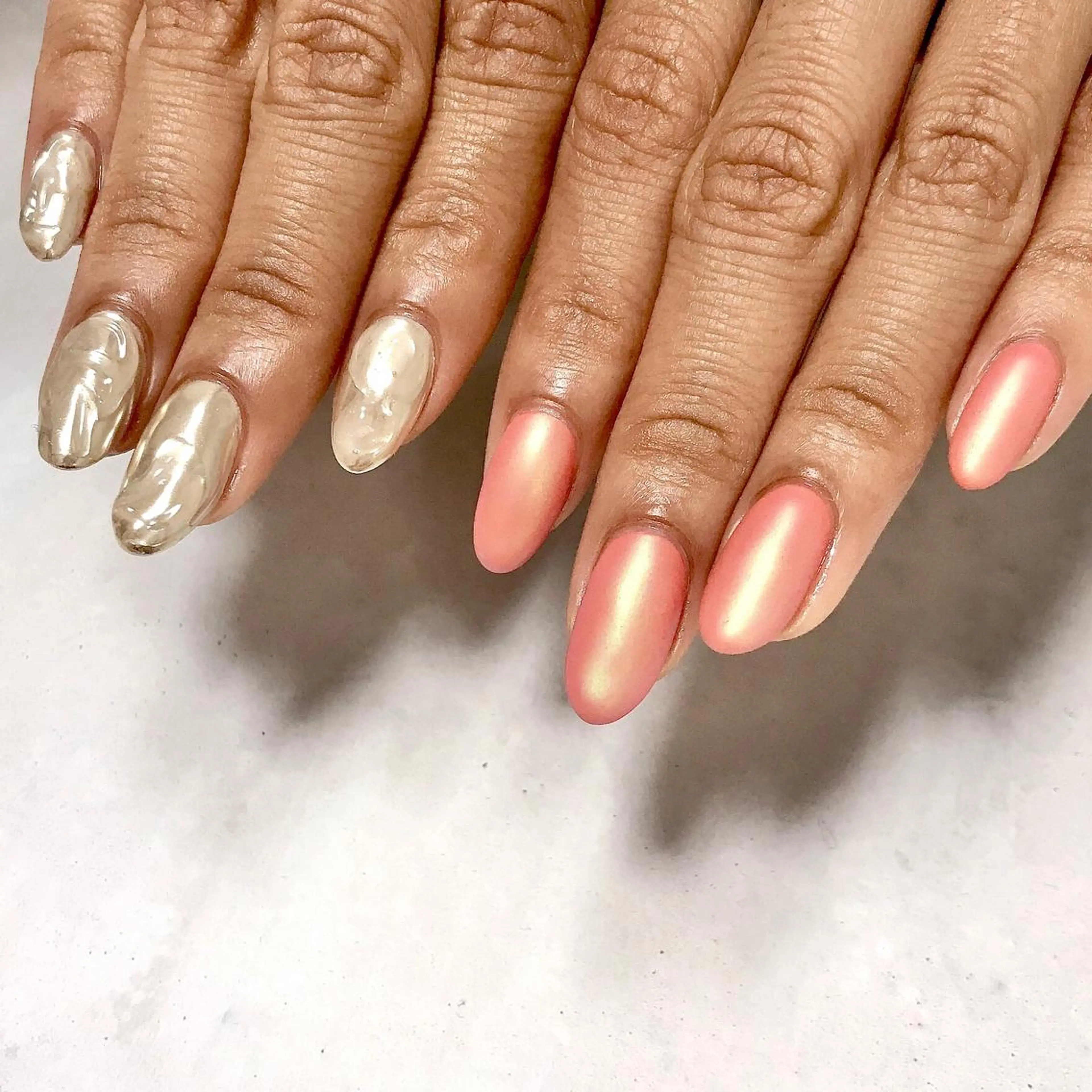 ネイル オーロラネイル マットネイル ミラーネイル ワンカラーネイル ステラ marikominoのネイルデザイン