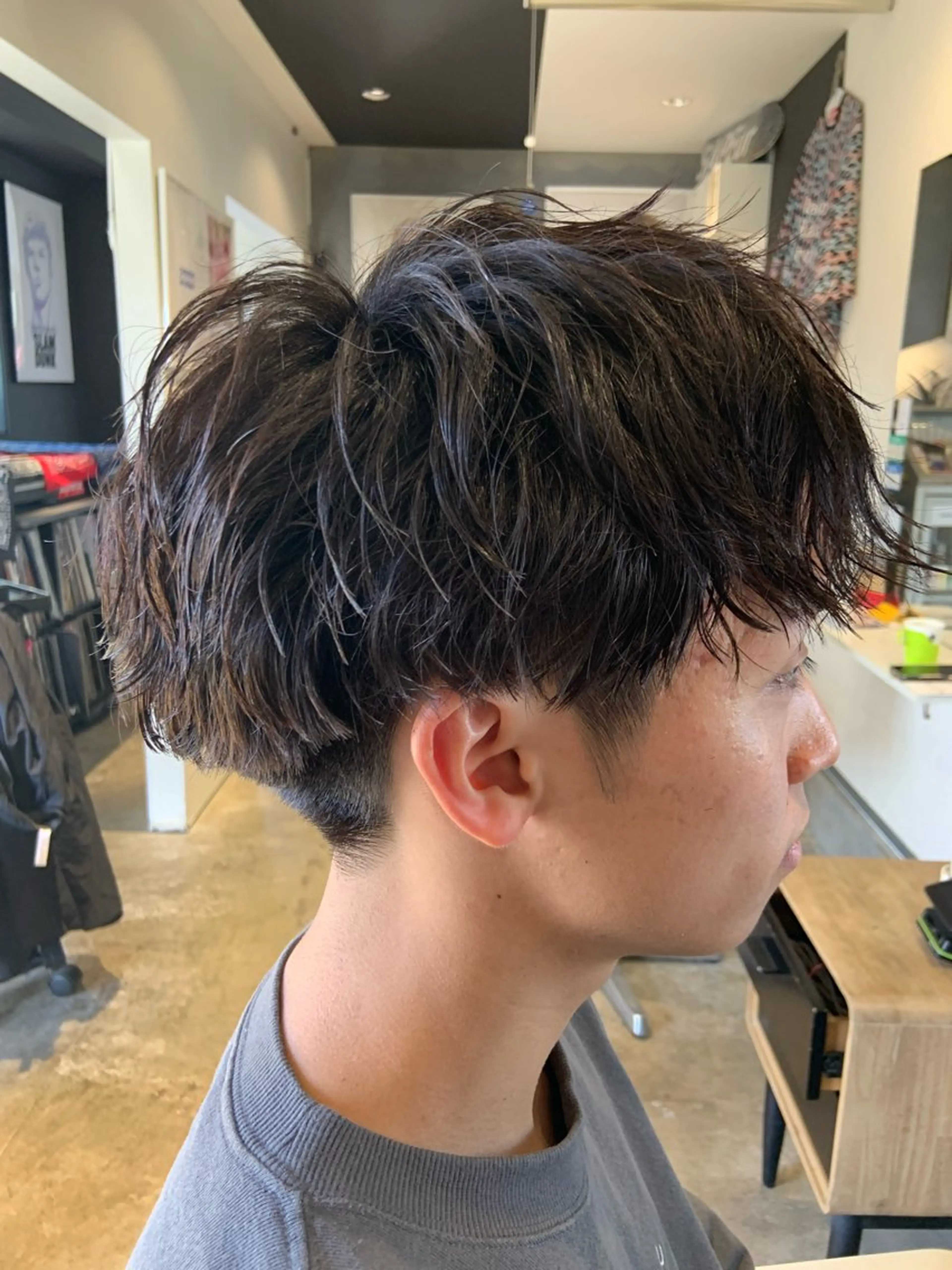 メンズ カット パーマ 原谷 一成のヘアスタイル