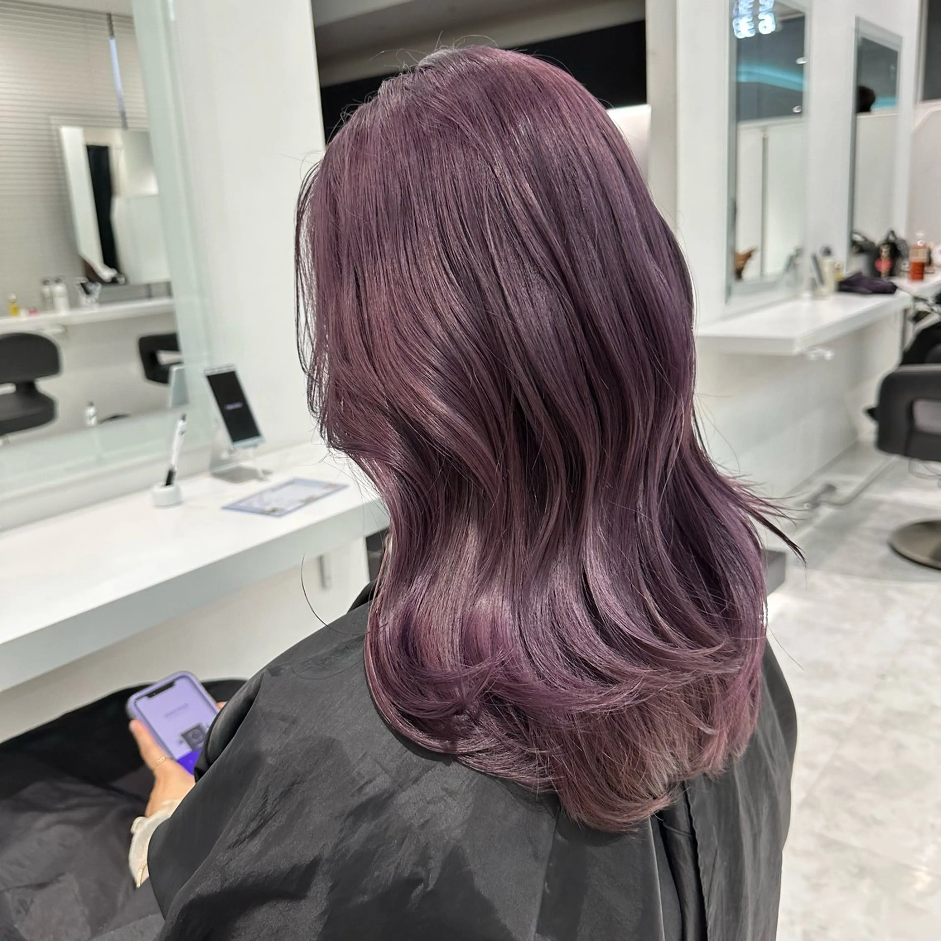 セミロング カラー ヘアカラー トリートメント ヘッドスパ ヘアセット ♡上品韓国髪♡ブラ ウン/SAYATOのヘアスタイル