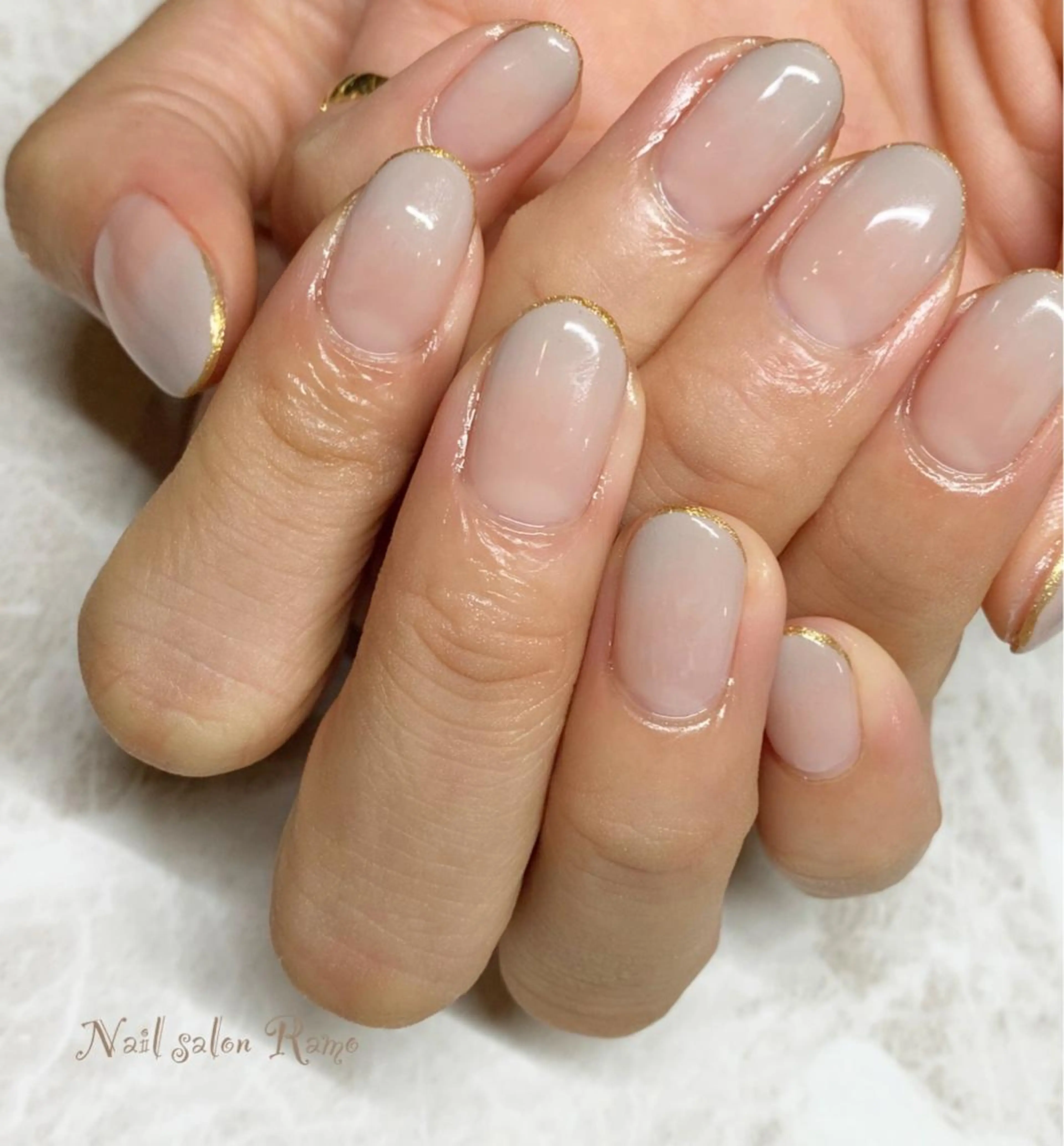 ネイル アートネイル ブルー ジェルネイル グラデーション ラメ(グリッター) Nail salon Ramo所属・松田 祥子のネイルデザイン