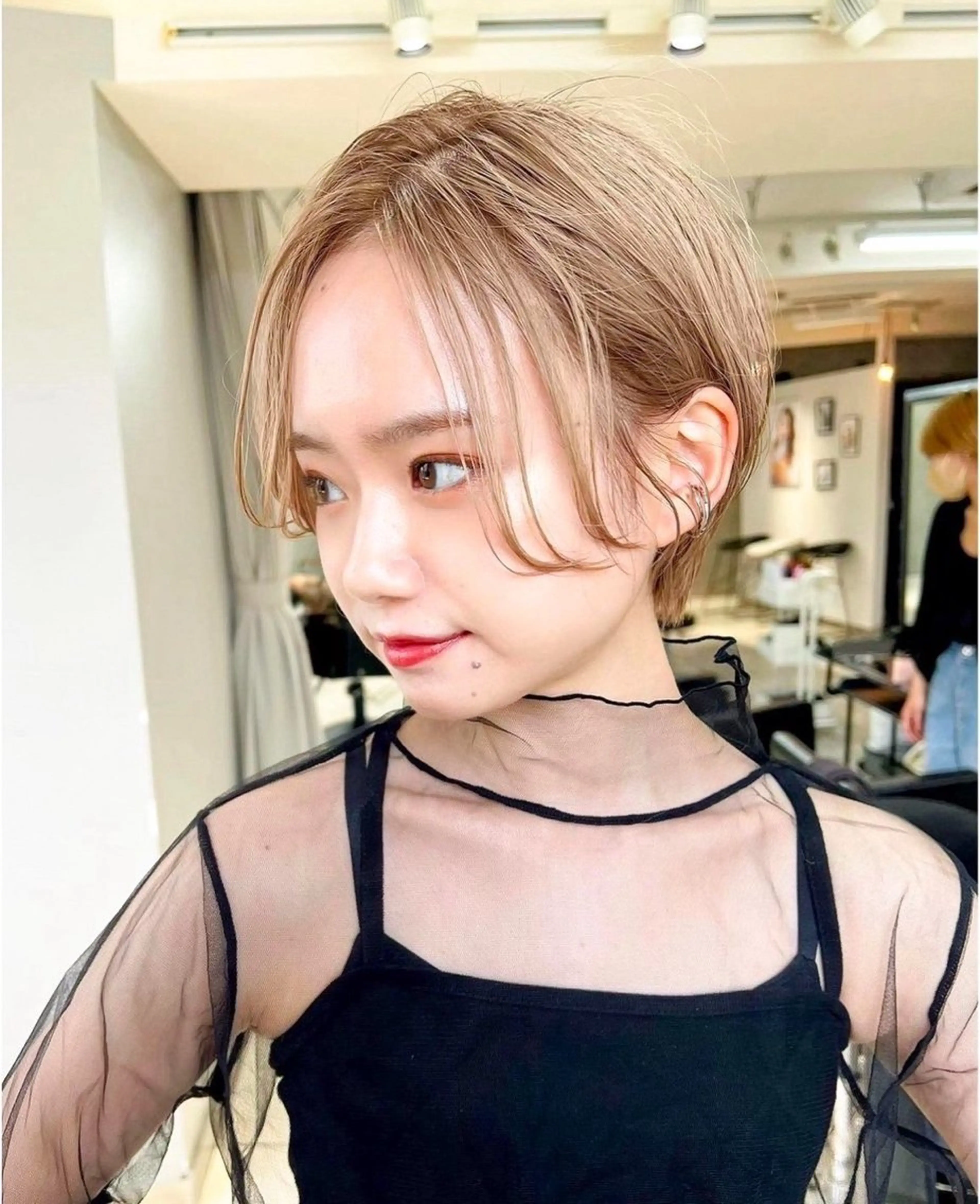 ショート 顔まわり/ボブウルフ 🤍愛唯(めい)のヘアスタイル