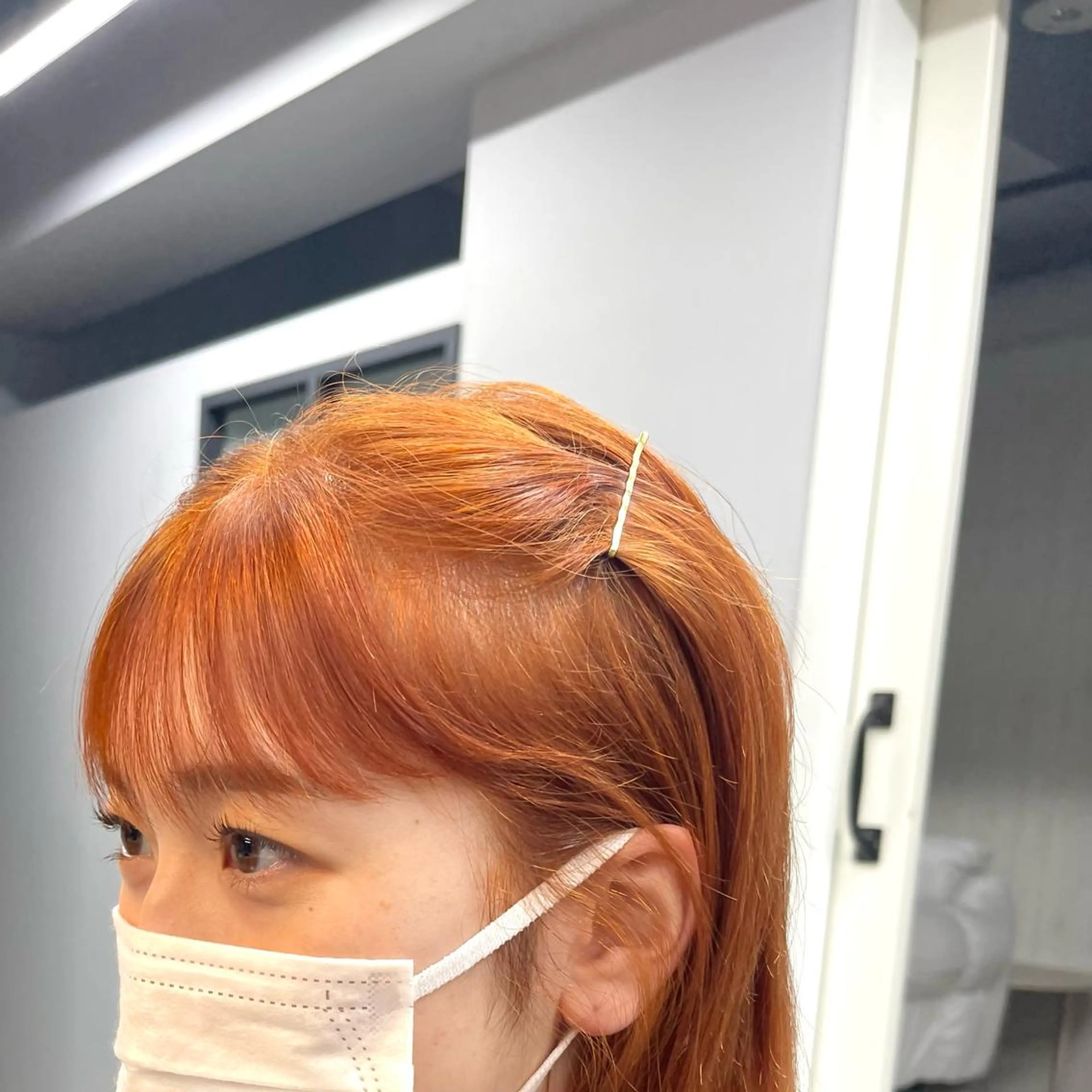 ミディアム カラー ブリーチ ダブルカラー オレンジ ヘアカラー ROCCOeast Rukaのヘアスタイル