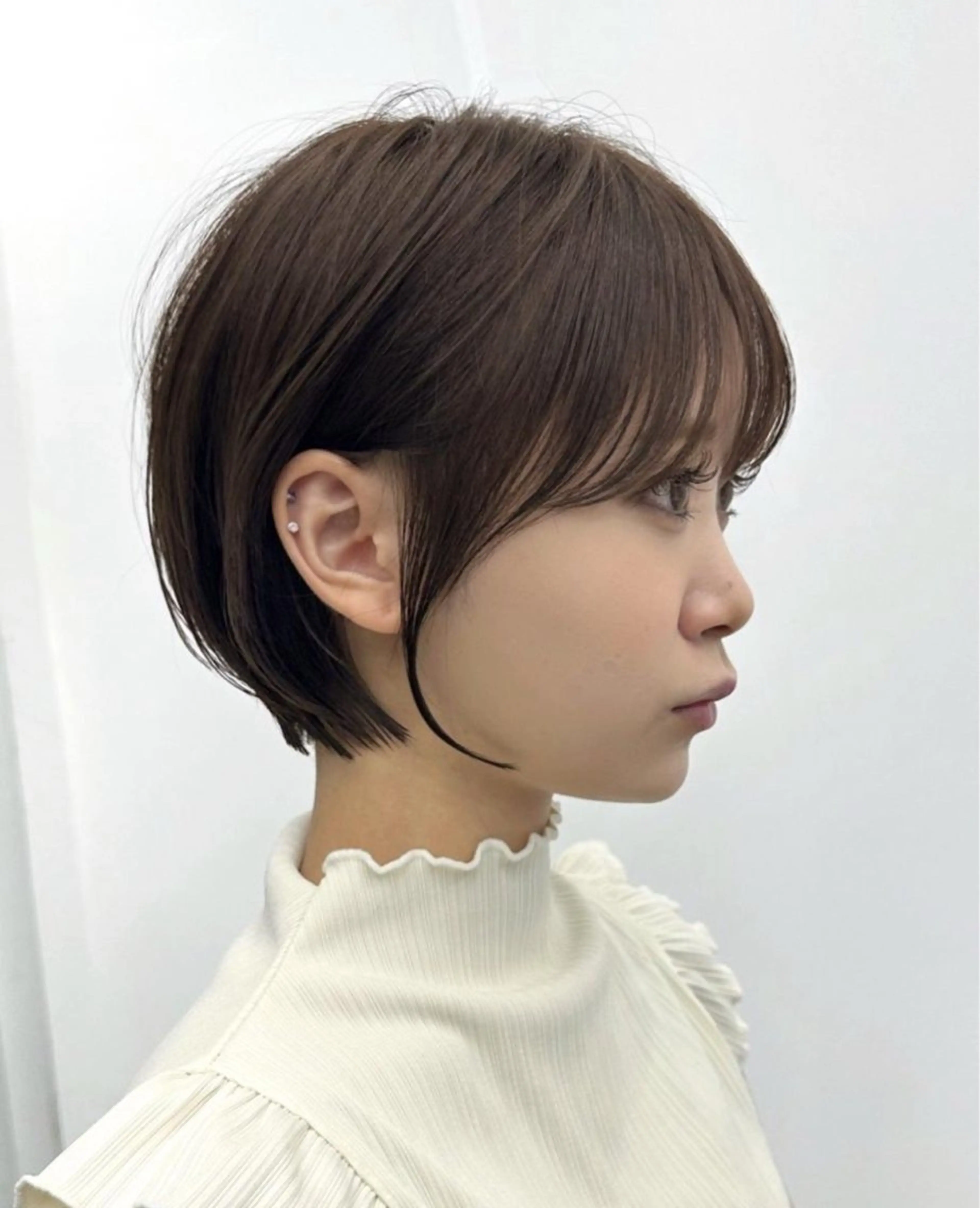 ショート ショートヘア 韓国ヘア/顔周り ヘアセット/加藤優里のヘアスタイル