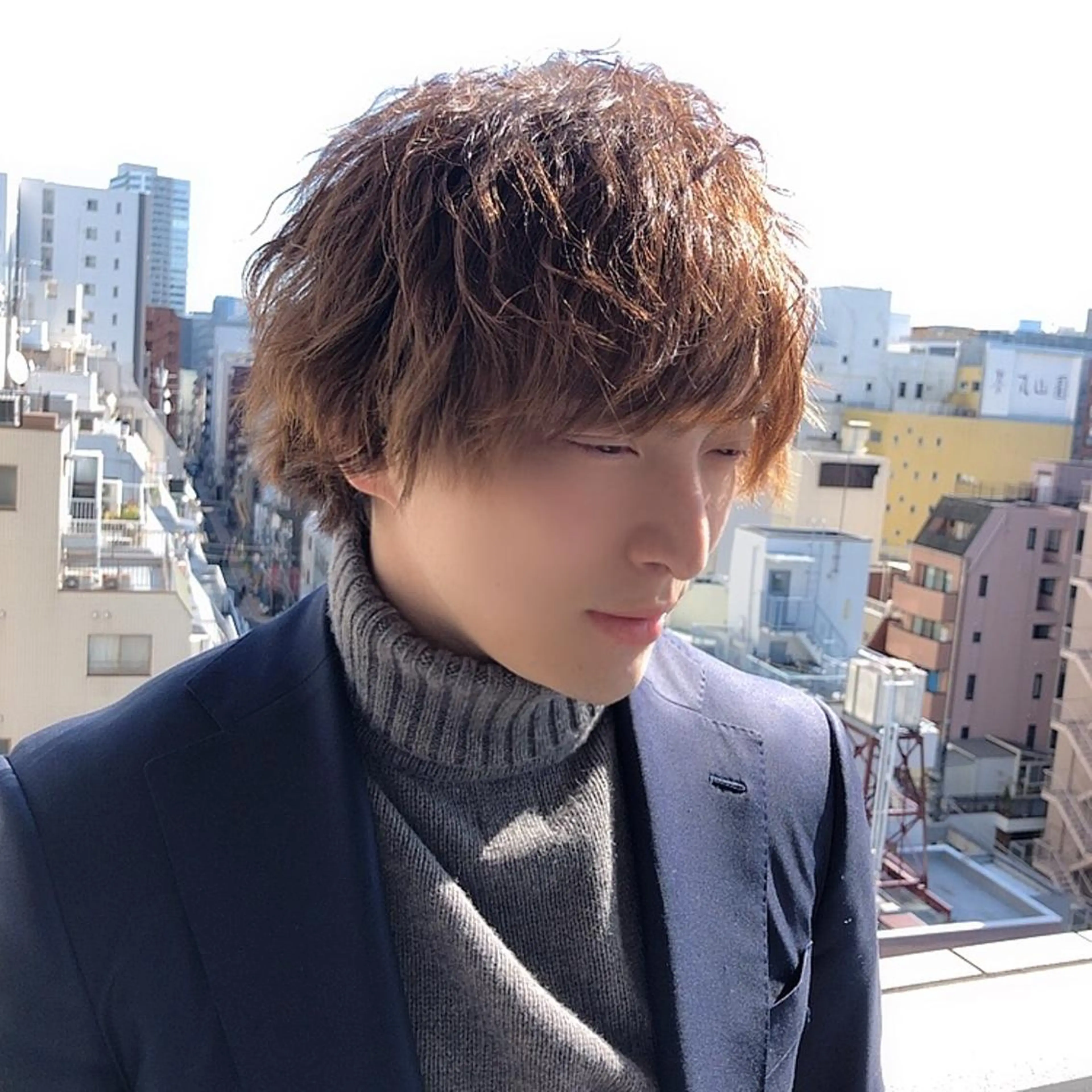 メンズヘアセット＆メイクの写真