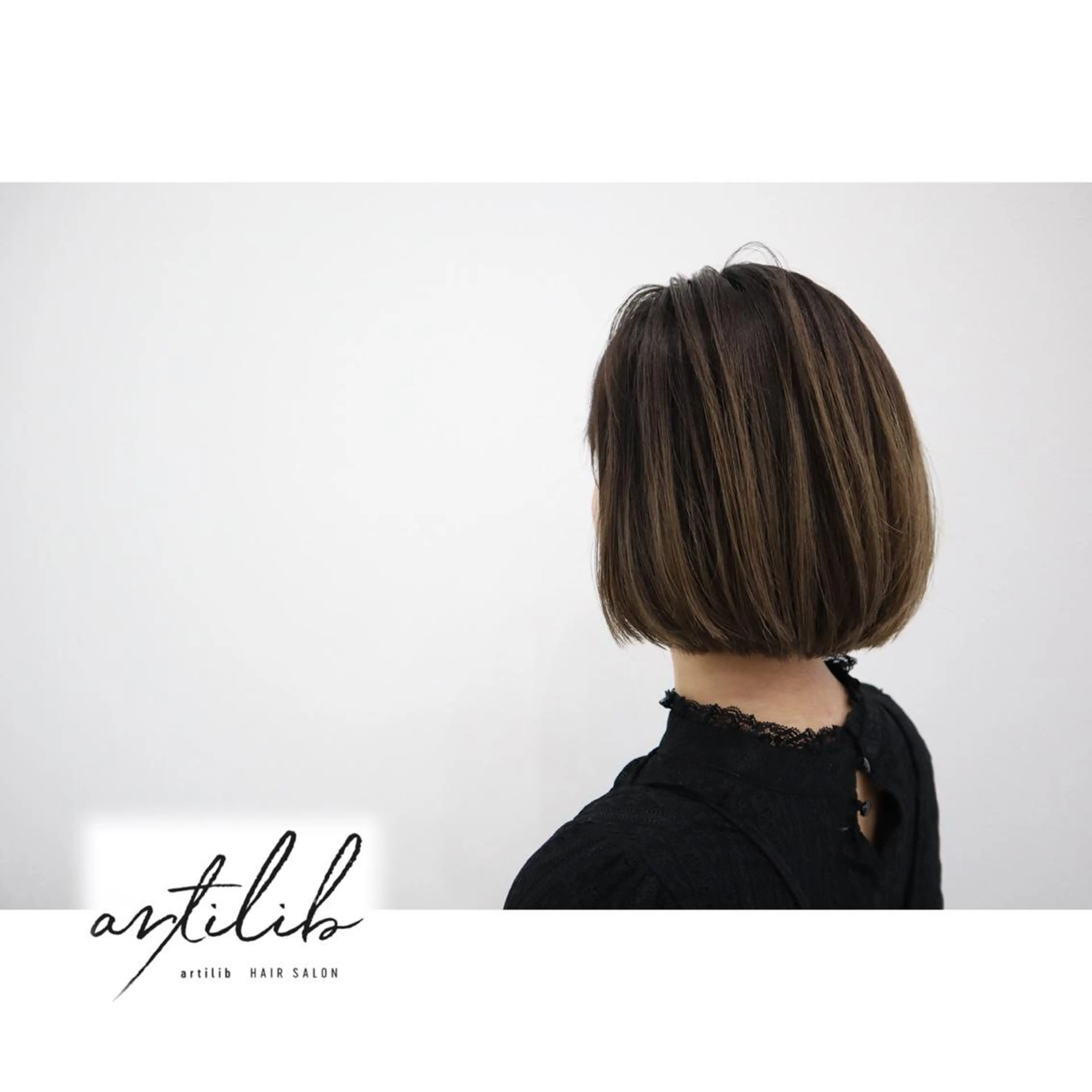 ショート カラー ヘアアレンジ 切りっぱなしボブ ショートボブ アディクシーカラー アクアカラー 透明感カラー SHO担当髪質改善 東加古川アーティブのヘアスタイル