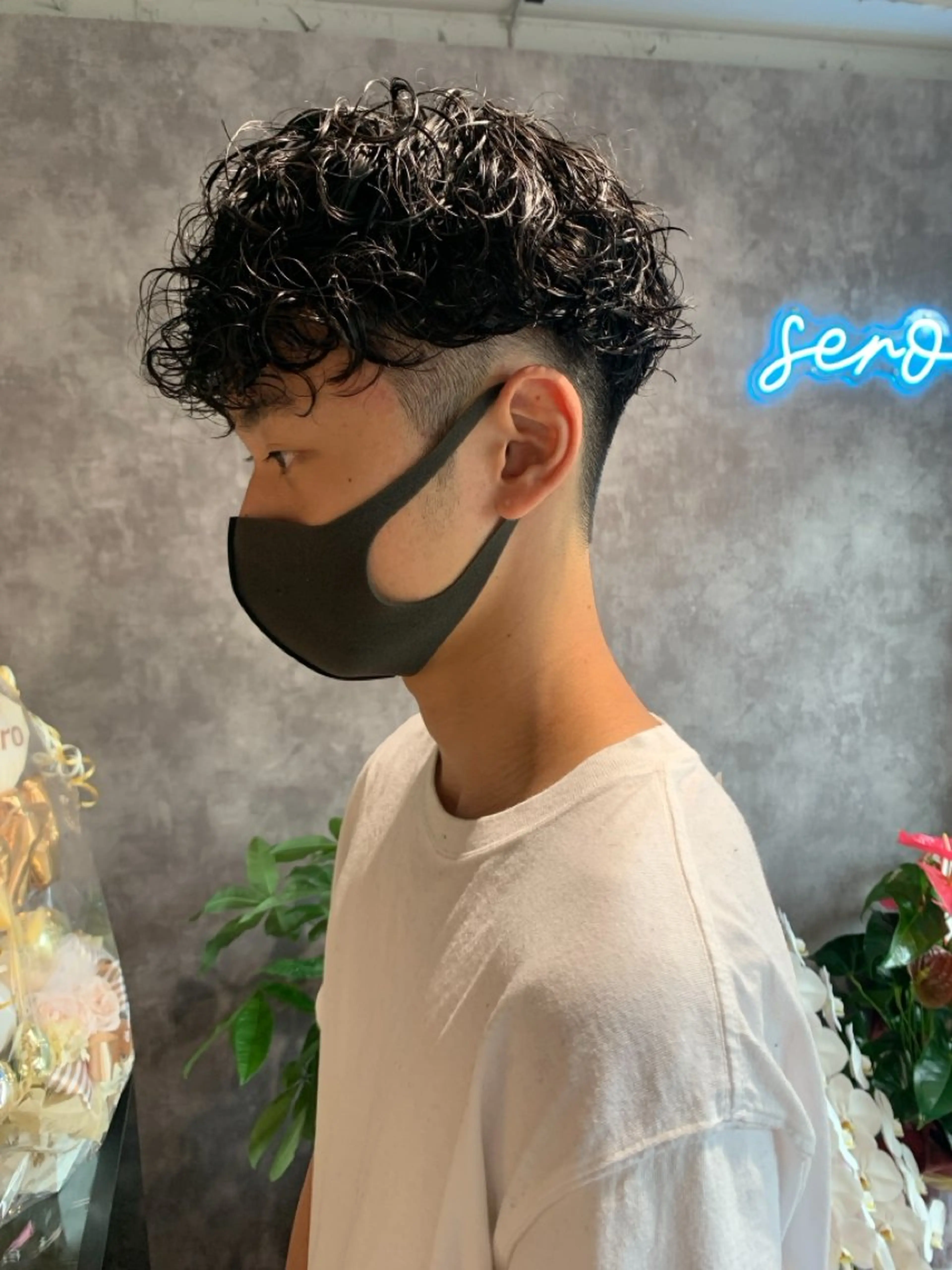 ショート パーマ メンズ カット パーマ トリートメント a. kentoのヘアスタイル