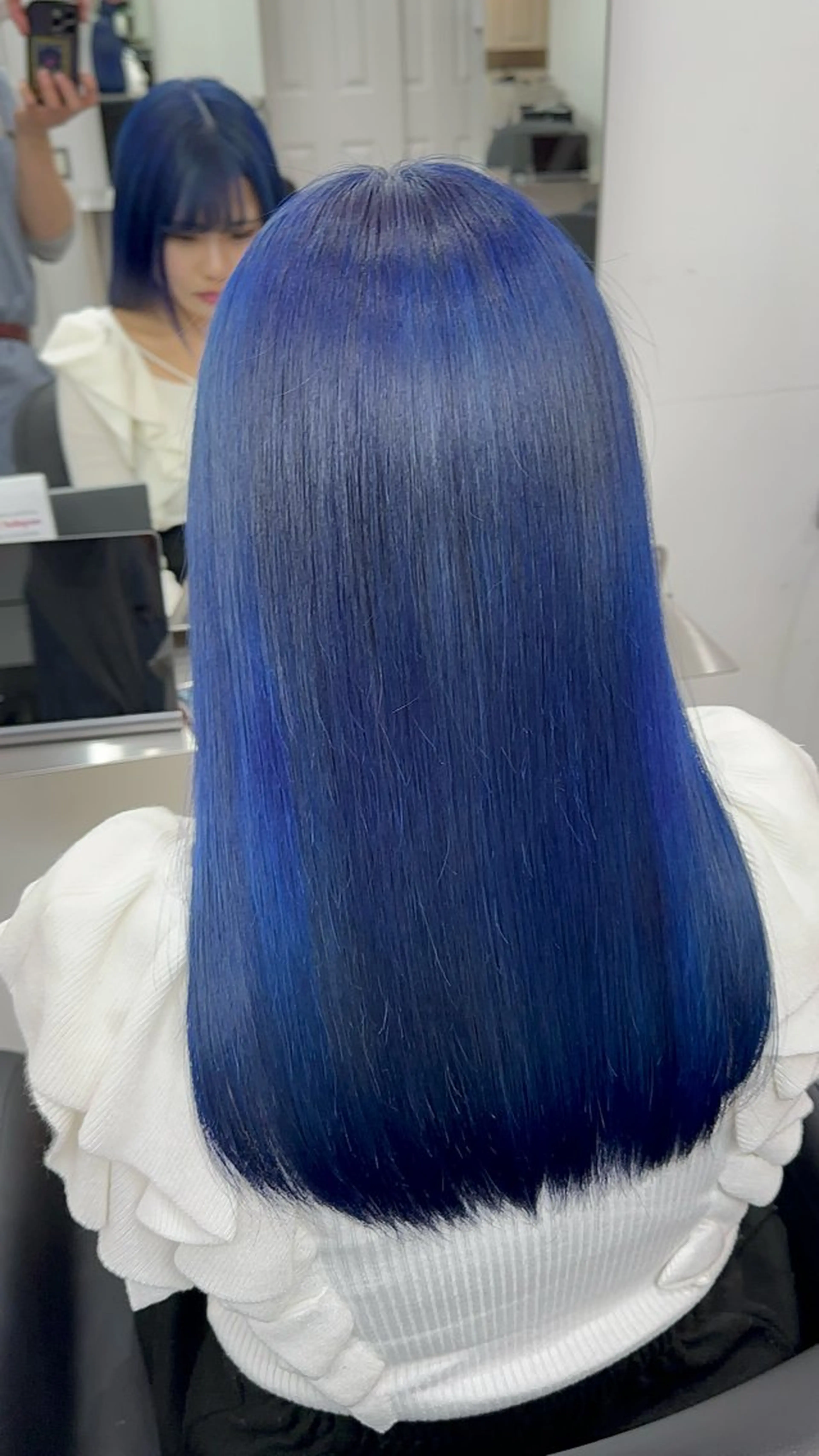 セミロング カラー ヘアアレンジ ブリーチ ブルーカラー ケアブリーチ 髪質改善 ⭐️柏木皇気ブリーチ ムラ修正/他店直しのヘアスタイル