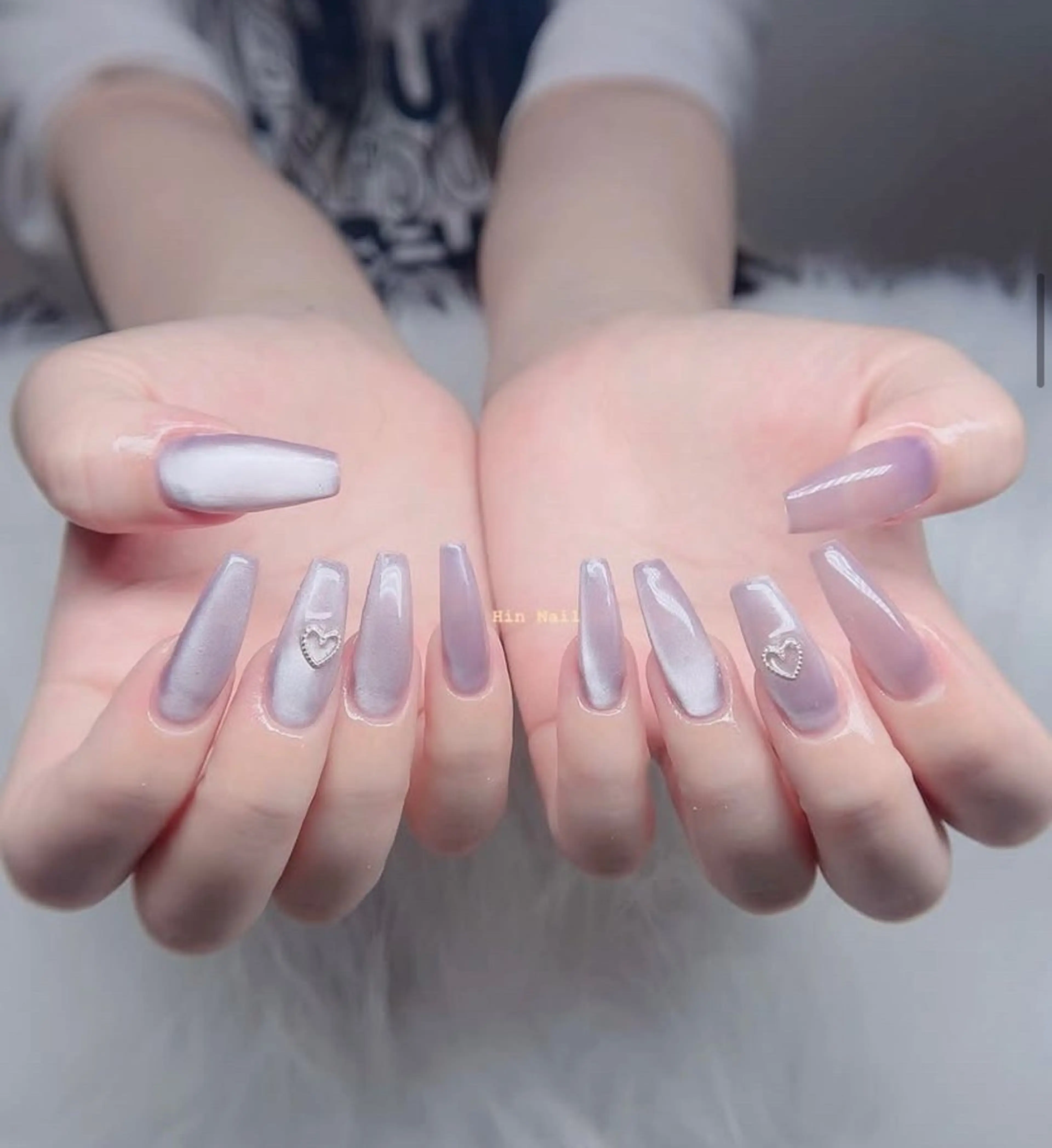 ネイル ハート ハンドネイル Hin Nail Osaka所属・Hin Nailsのネイルデザイン