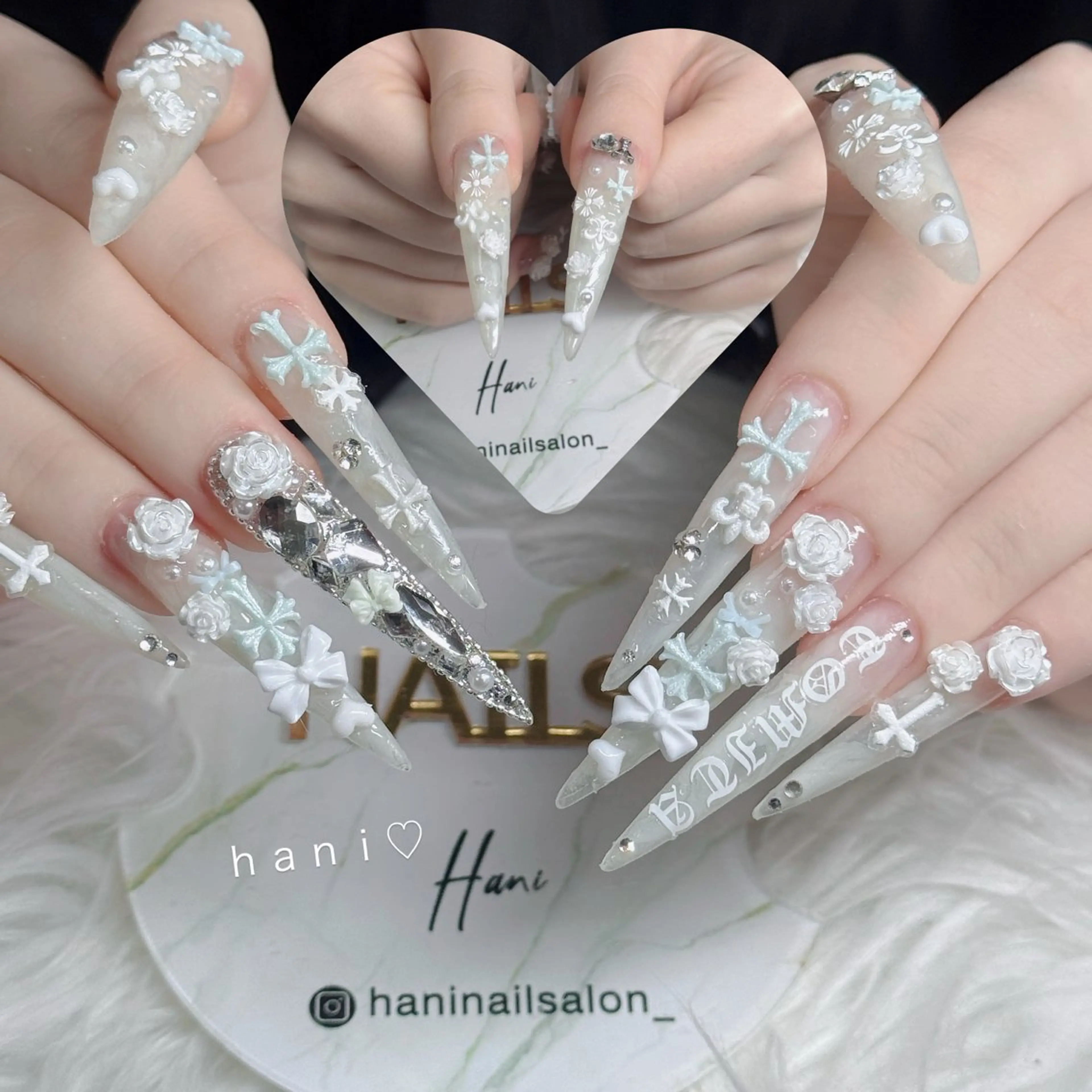 ネイル フットネイル フレンチネイル グラデーション 韓国ネイル ロングネイル ハンドネイル Hani Nail Salonのネイルデザイン