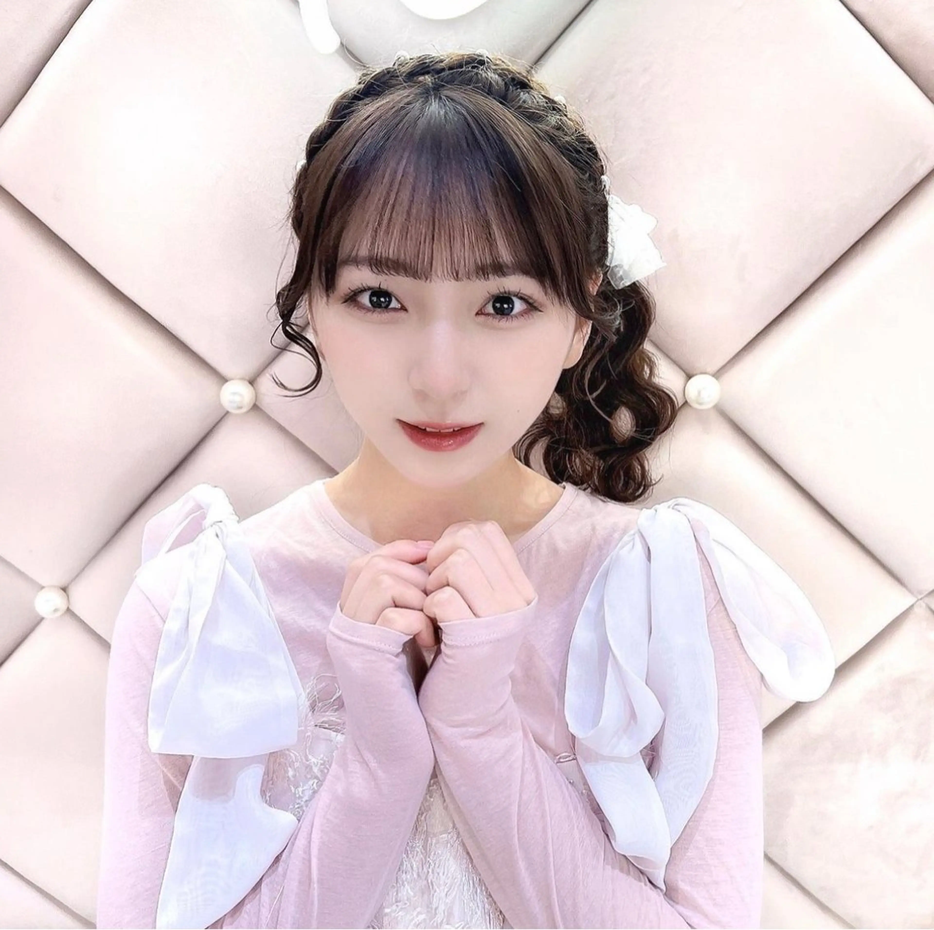 セミロング ヘアアレンジ 🎀ふわふわアイドル ヘアメ🎀AYANEのヘアスタイル