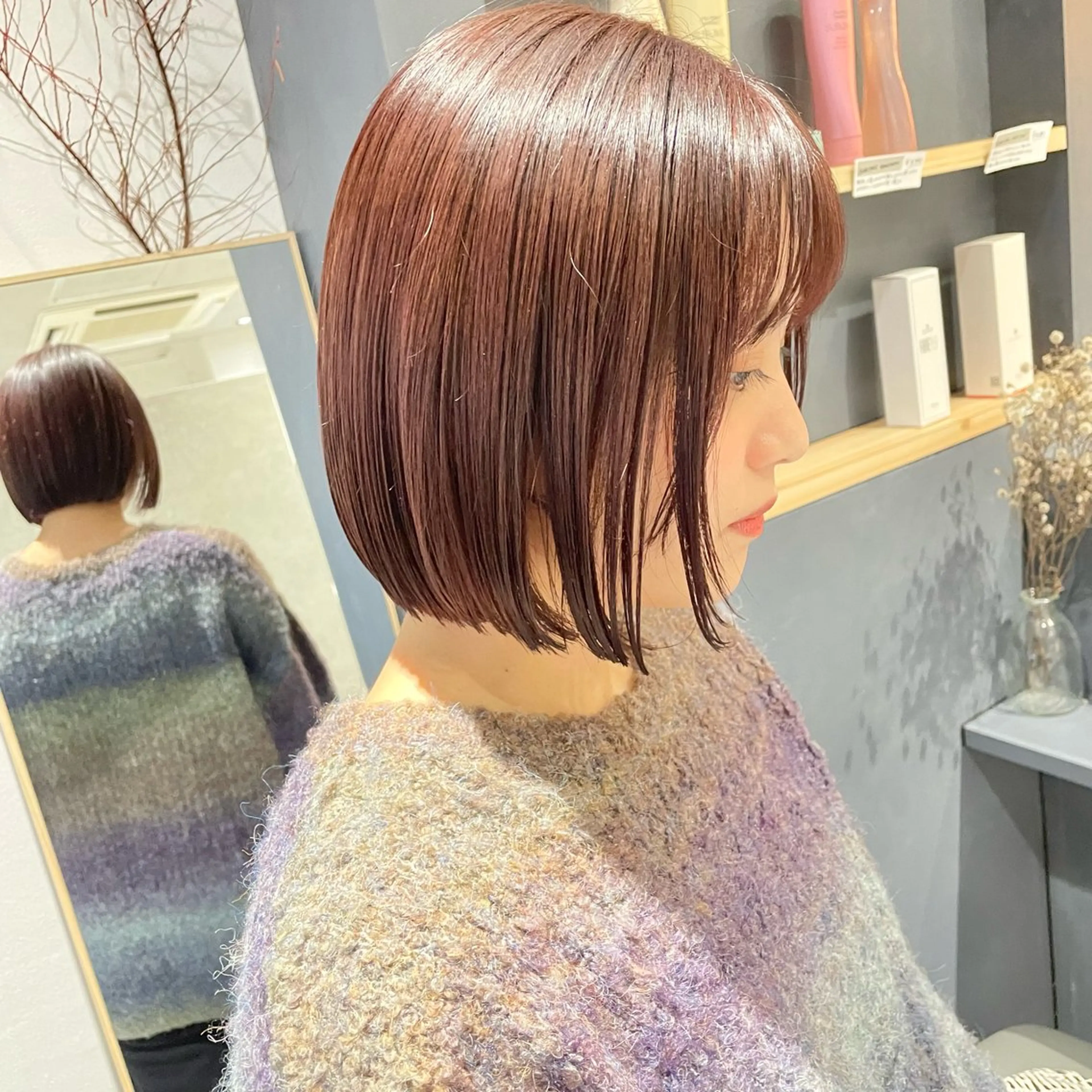 ショート カラー ボブ カット ヘアカラー トリートメント 🍊暖色×顔周り 🍊cocoroのヘアスタイル