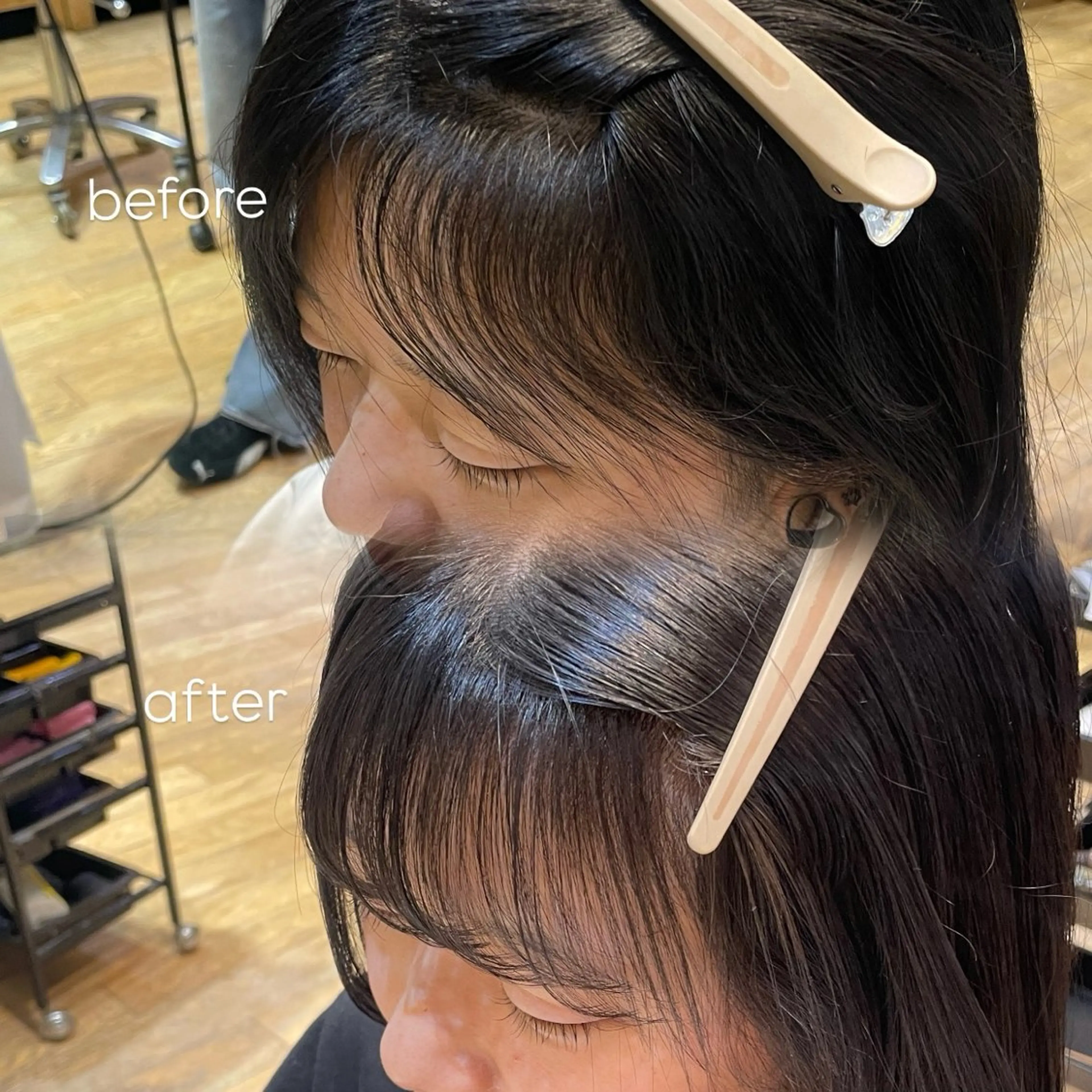 セミロング パーマ 縮毛矯正 パーマ 縮毛矯正 縮毛矯正/レイヤー 🌙児玉光瑠のヘアスタイル