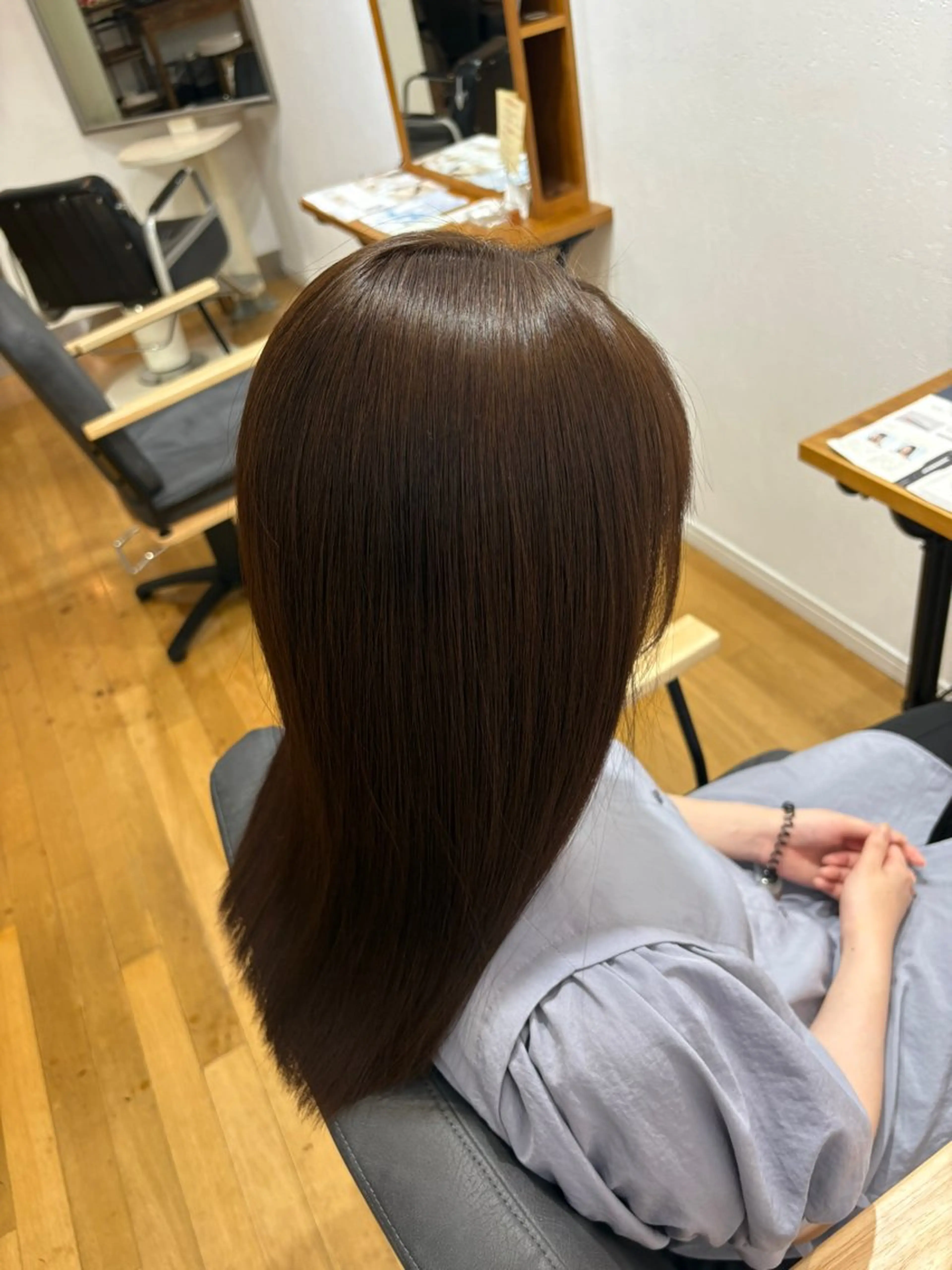 ロング カラー カット 縮毛矯正 トリートメント 西元 群/艶髪/髪質改善のヘアスタイル